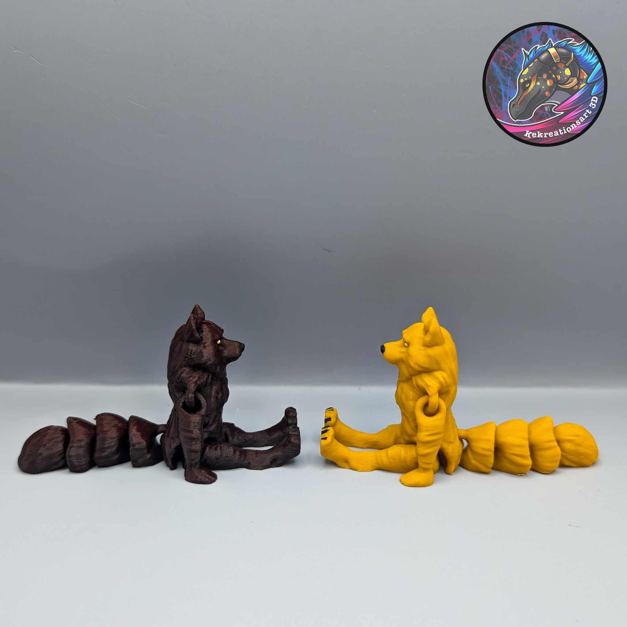 Flexi Mini and Tiny Werewolf Keychain 3d model