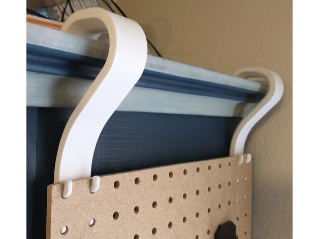 Pegboard hanger for cabinets with trim 3d model