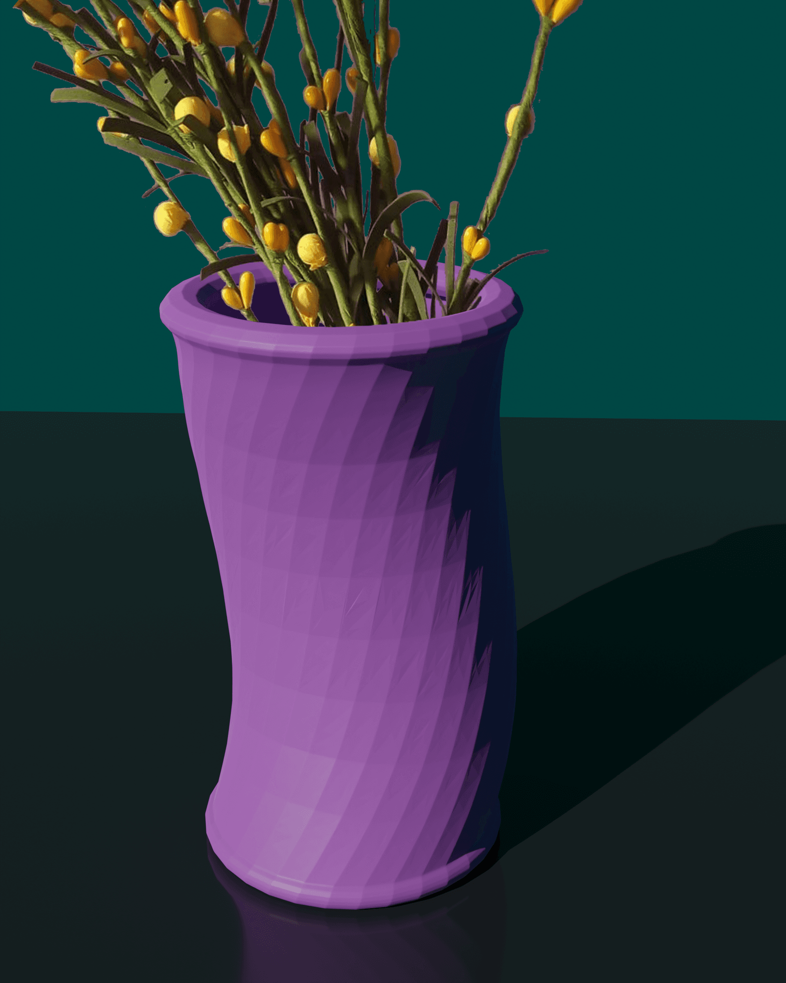 Bendy Vase / Pen holder - Support Free 3d model
