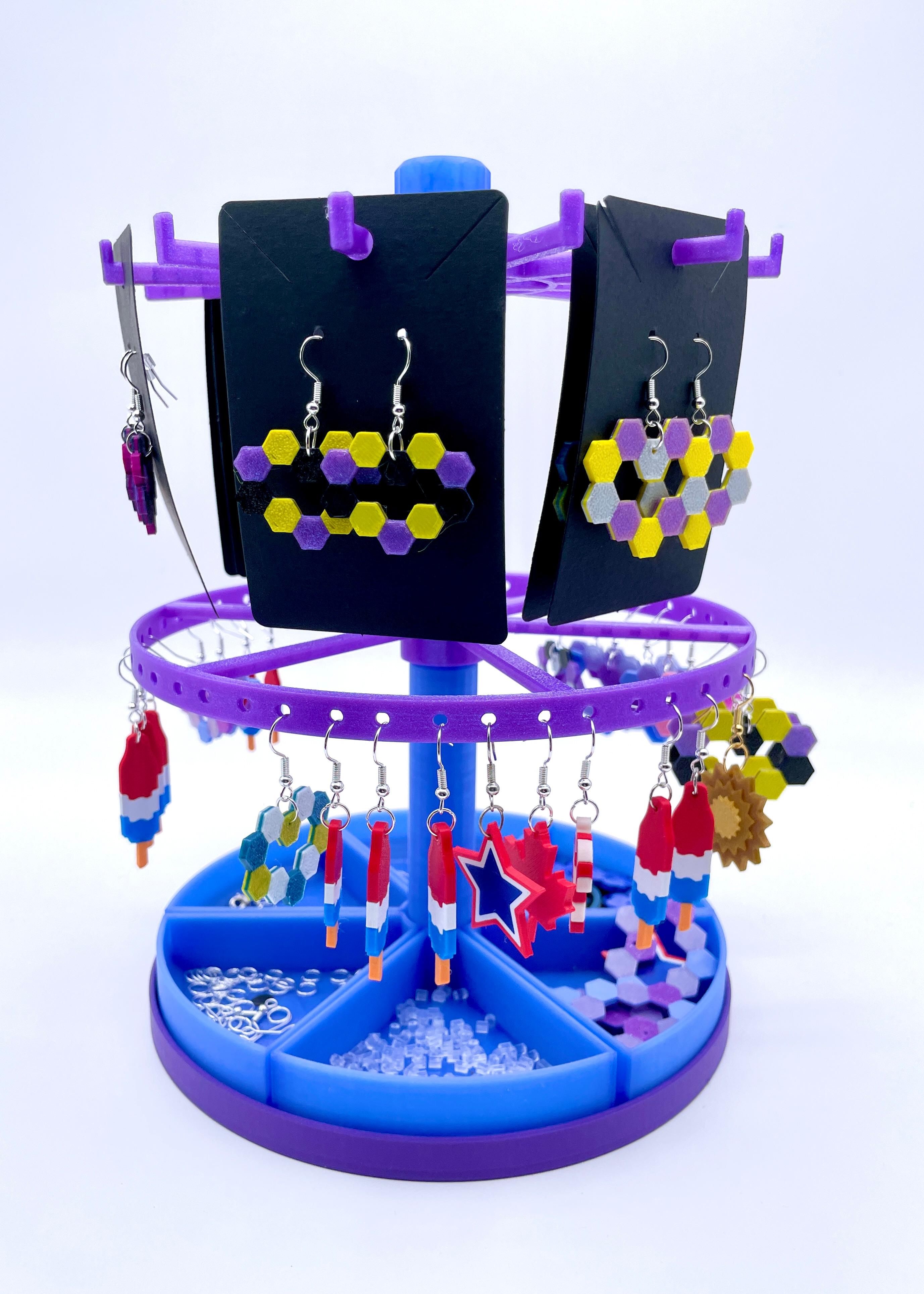 Earring Creation Station - Build, Organize, and Display Your Jewelry! - Creation Station!!  Thank you! - 3d model