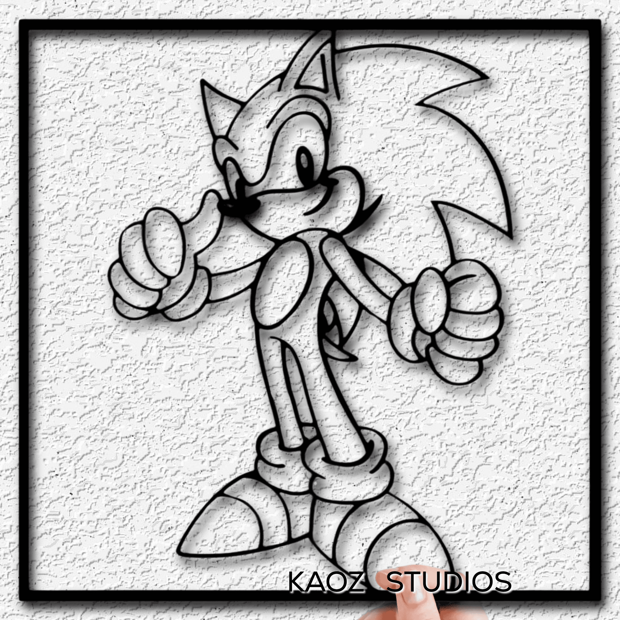 Sonic the Hedgehog wall art  3d model