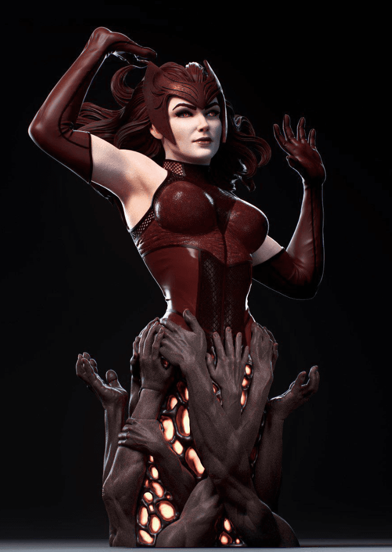 Scarlet Witch Statue  3d model