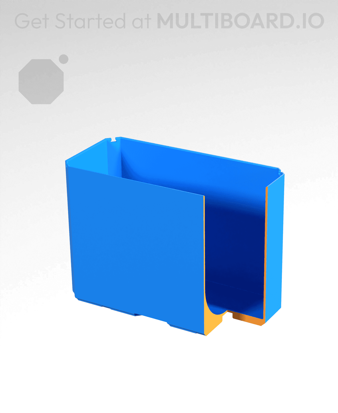 2x1x1.5 - Curved Bin - Multibin Insert 3d model