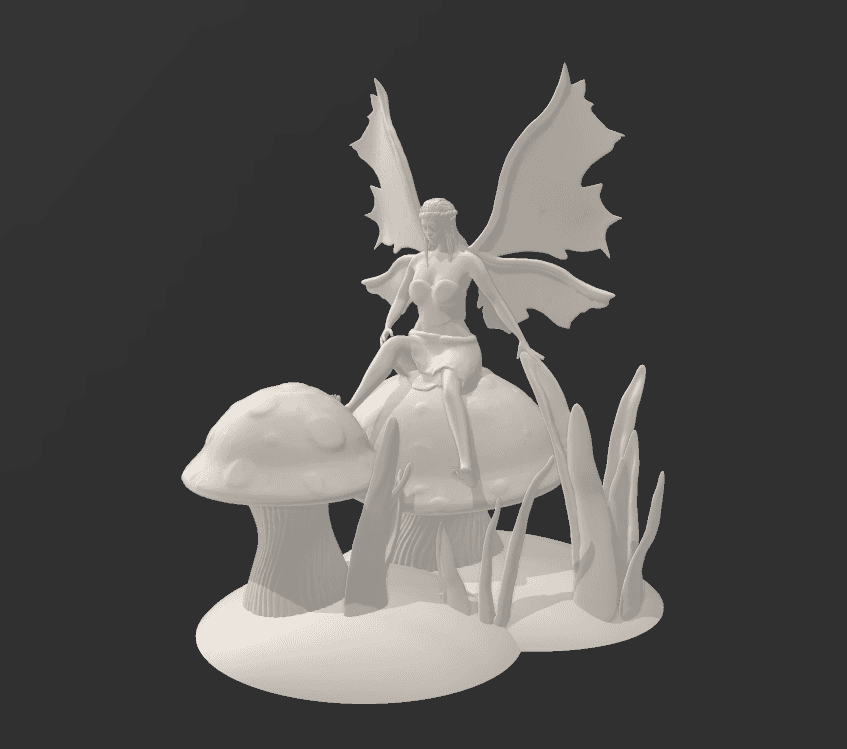 mystic fairy statue 3d model