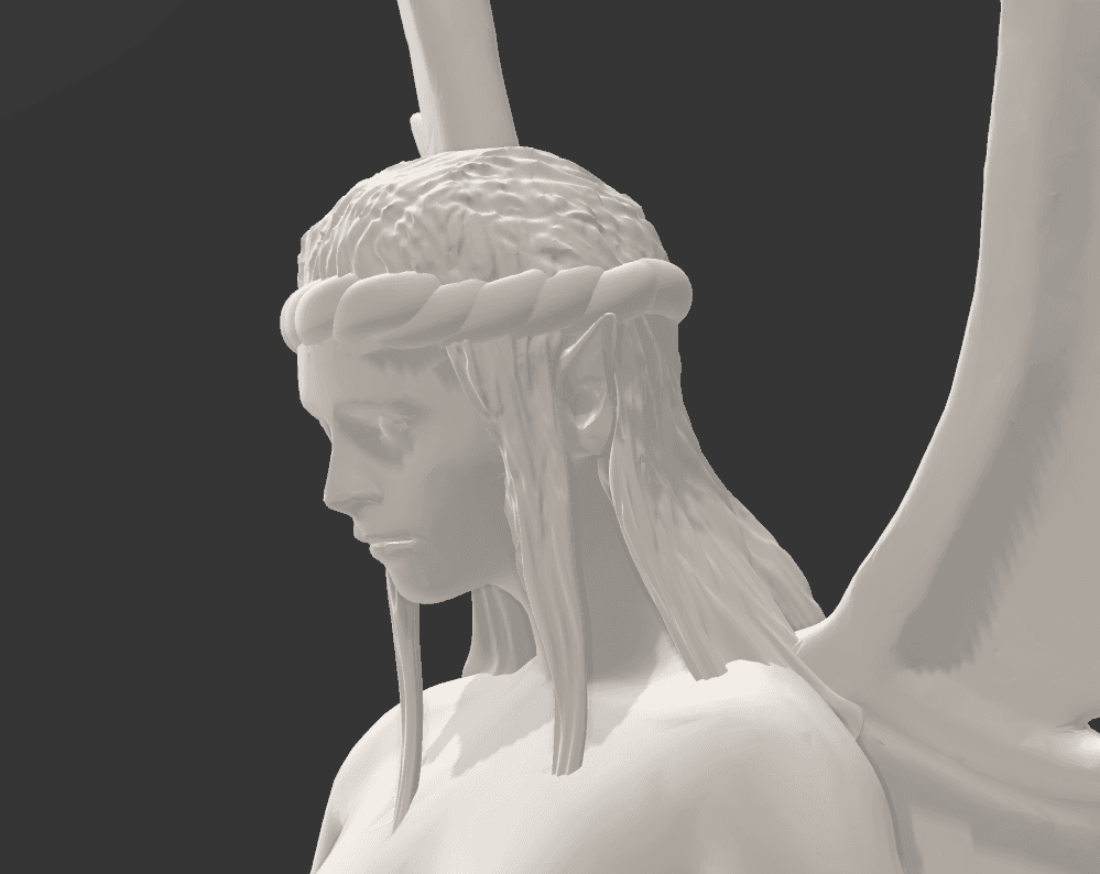 mystic fairy statue 3d model