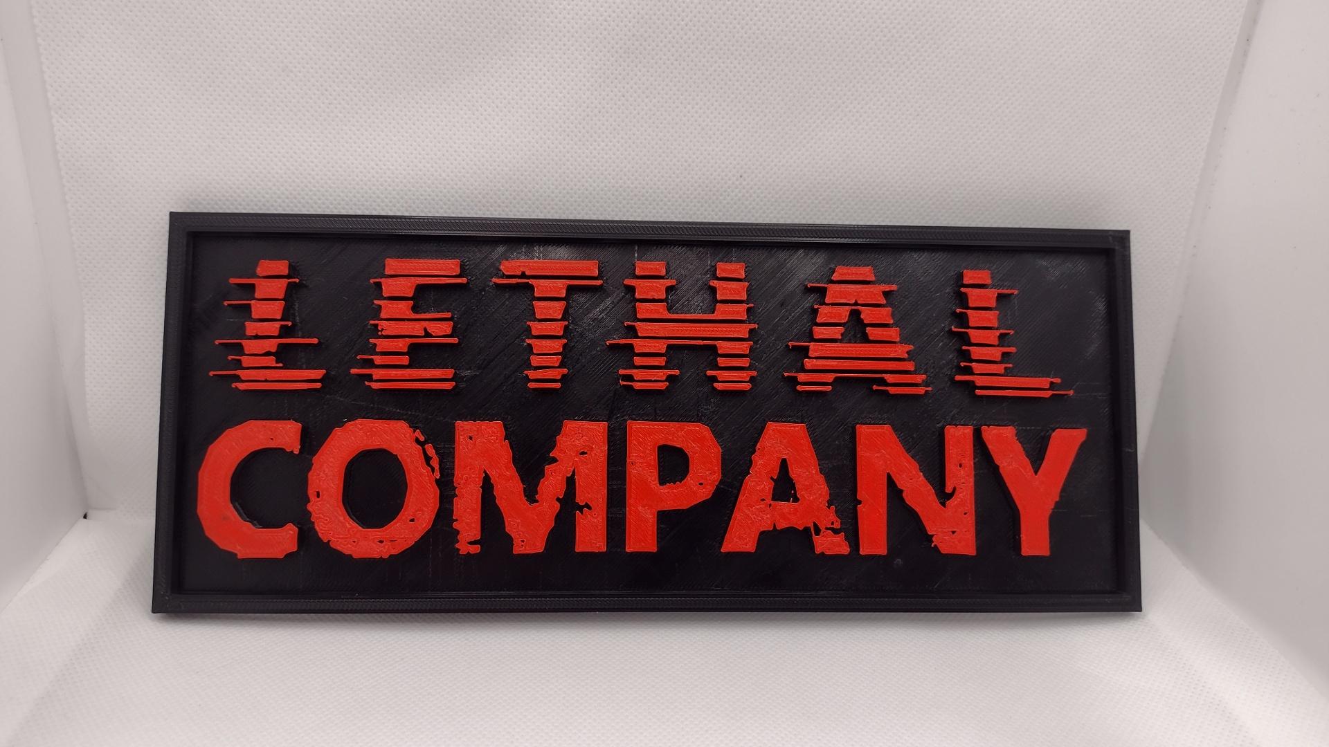  Lethal Company Sign Logo Hanging Wall Art 3d model