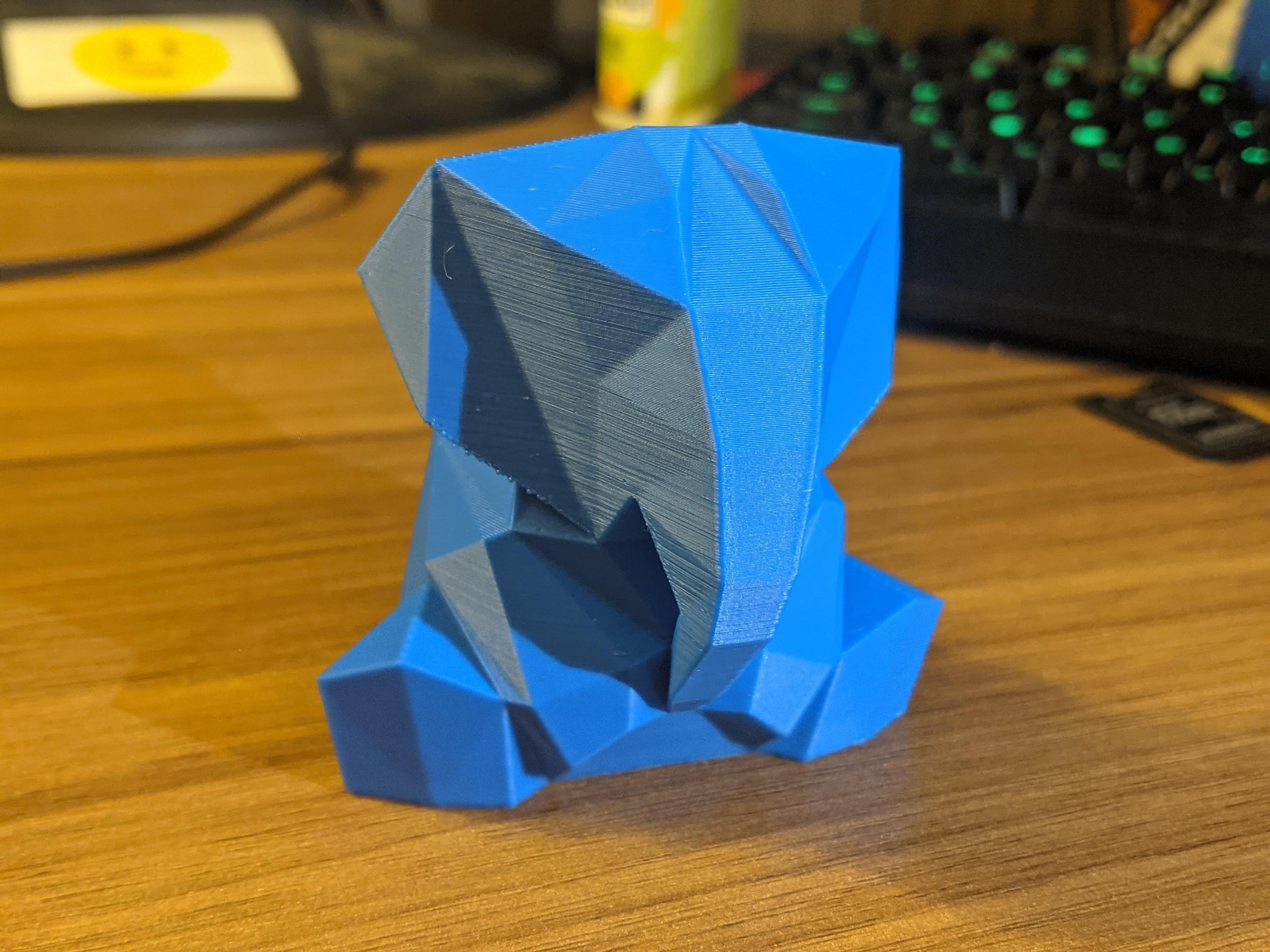 Elephant Low Poly - 10 year old Ultimaker Blue ABS - 3d model