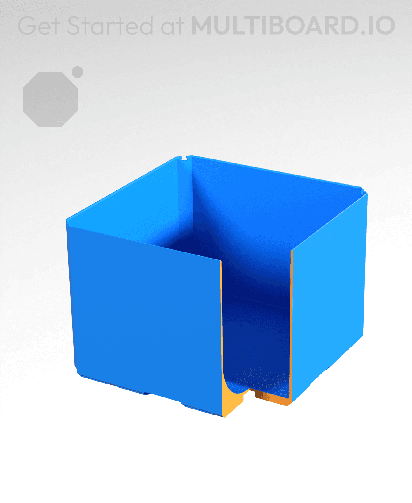 2x2x1.5 - Curved Bin - Multibin Insert 3d model