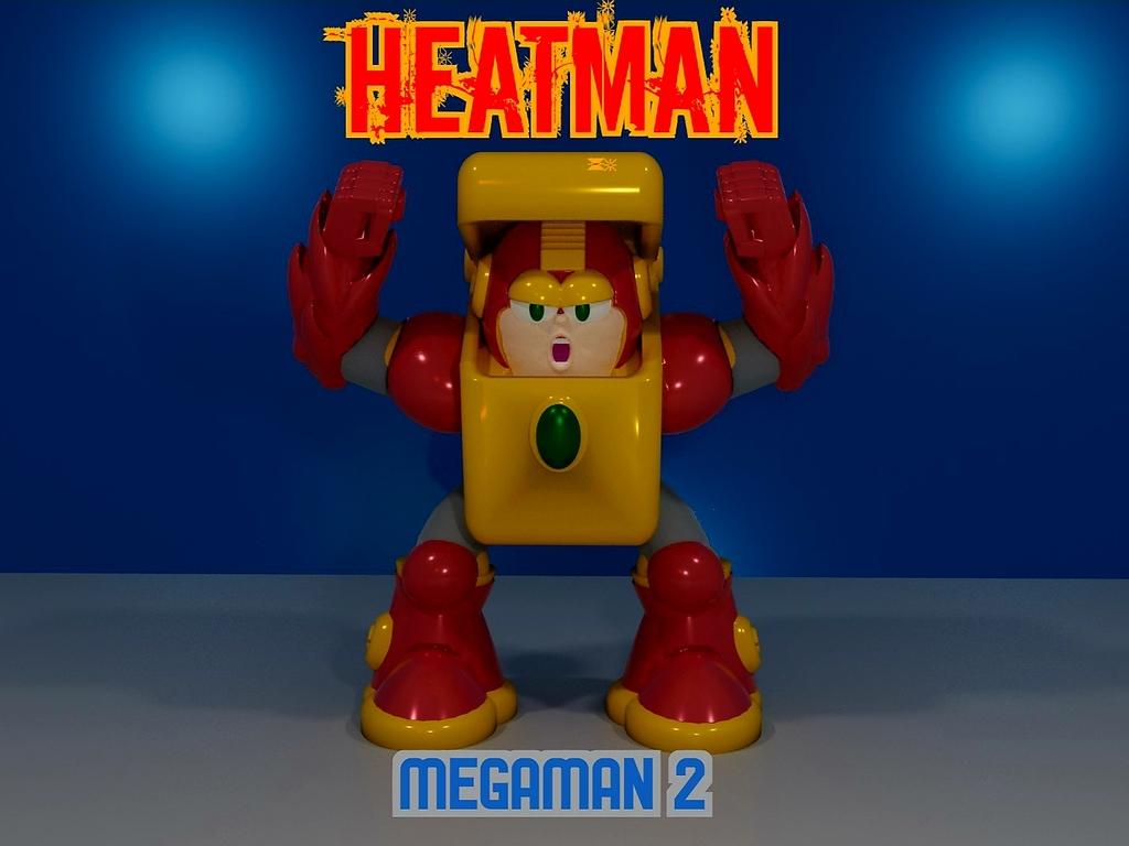 HEAT MAN from MEGAMAN2 3d model