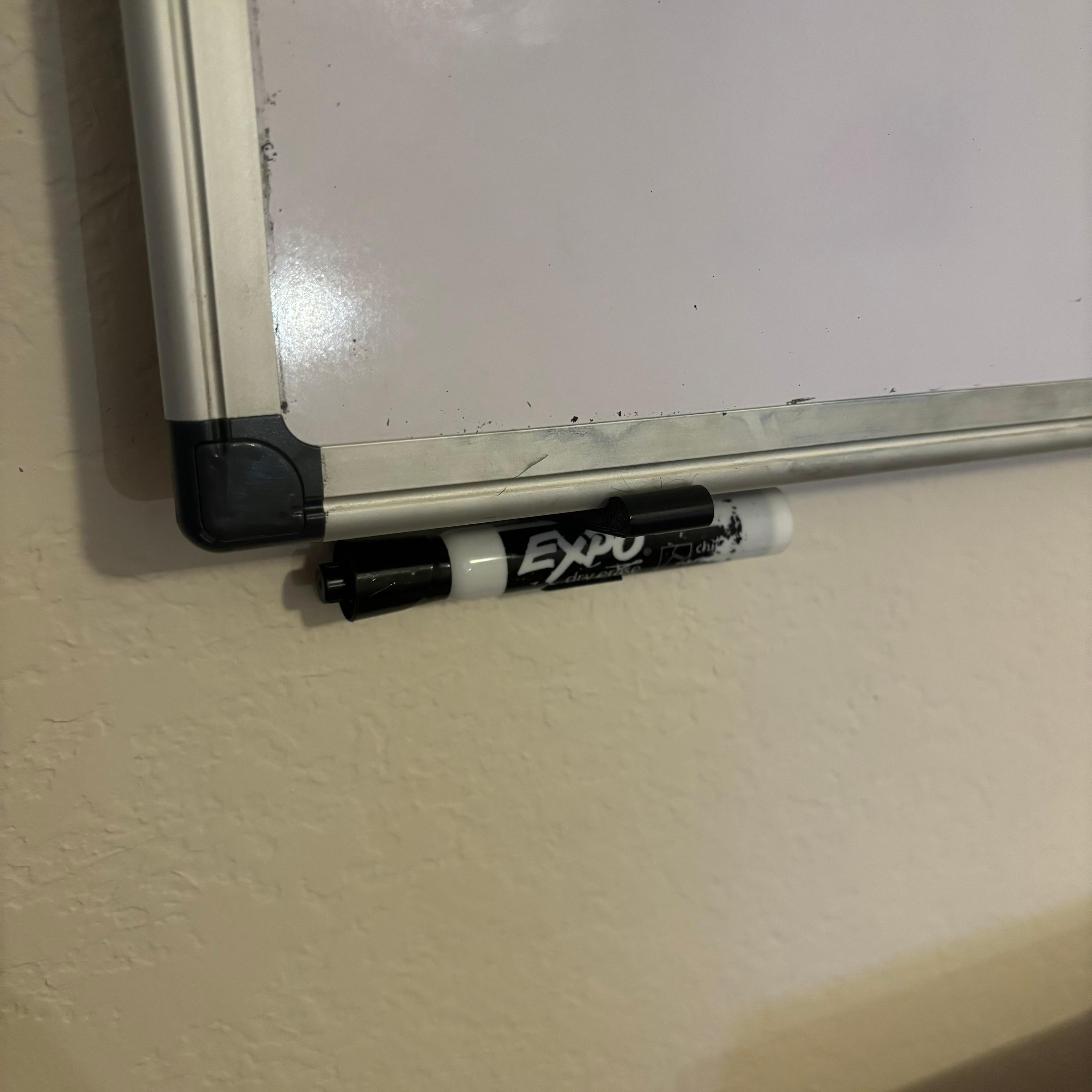 Whiteboard wall mount with marker storage 3d model