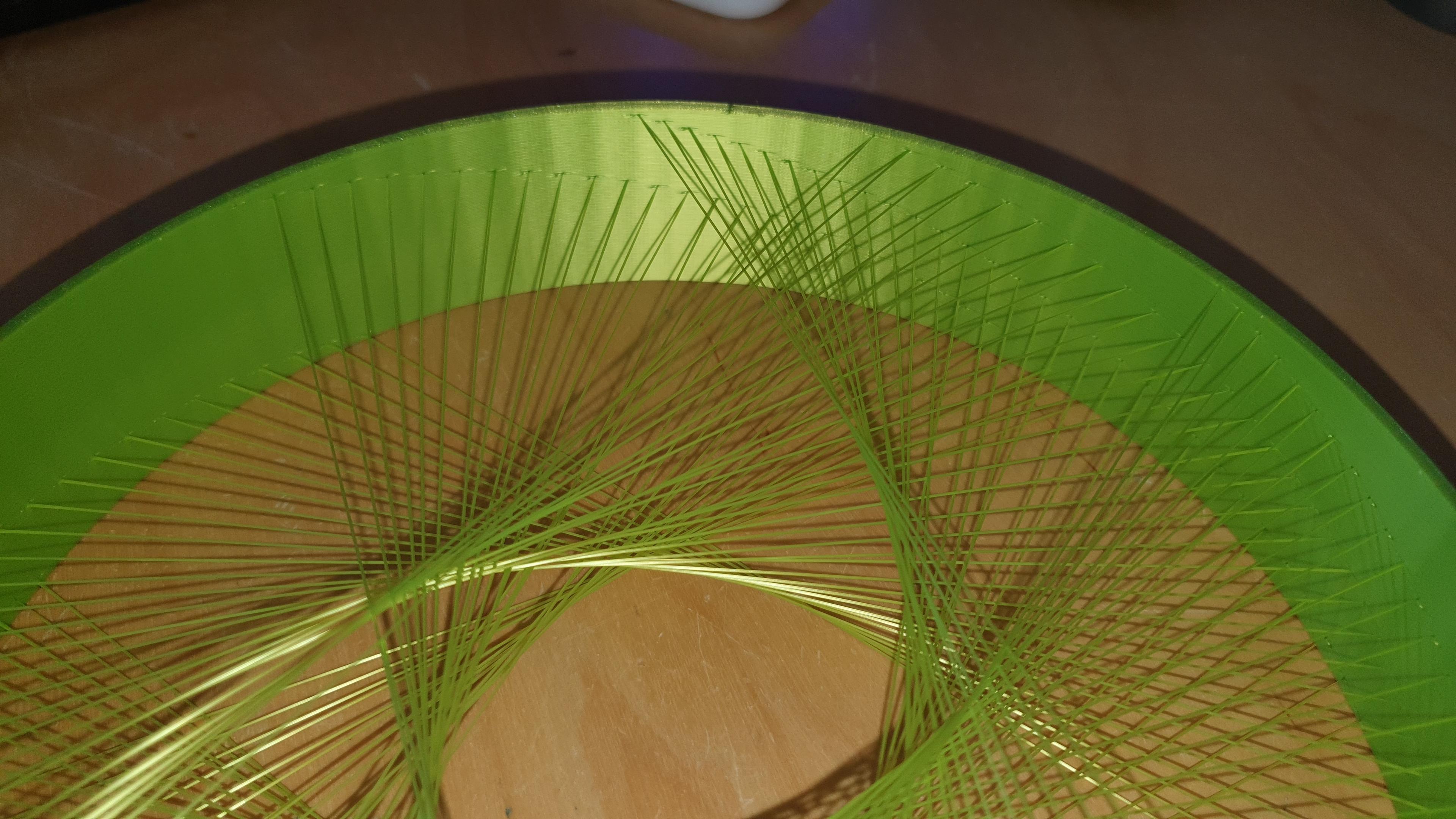 Circle String Art - Thanks for this model. First I saw it, I can´t believe that it works first! Fire up my Prusa, follow your hints and... except two little quirks it prints totally flawless. Using Prusament PLA. Will try next with PETG :-) - 3d model