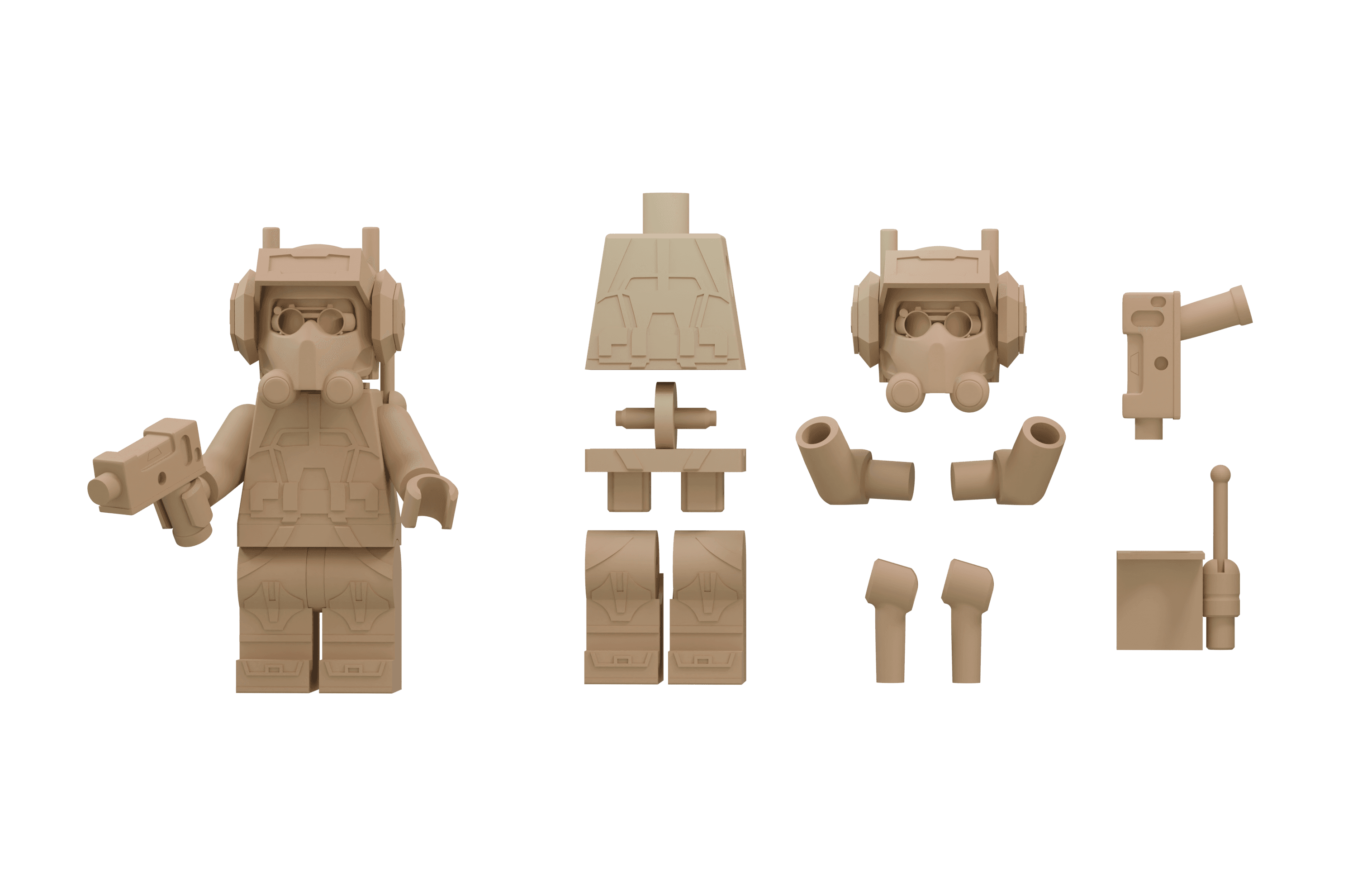 Bad Batch Tech LEGO Figure 3d model