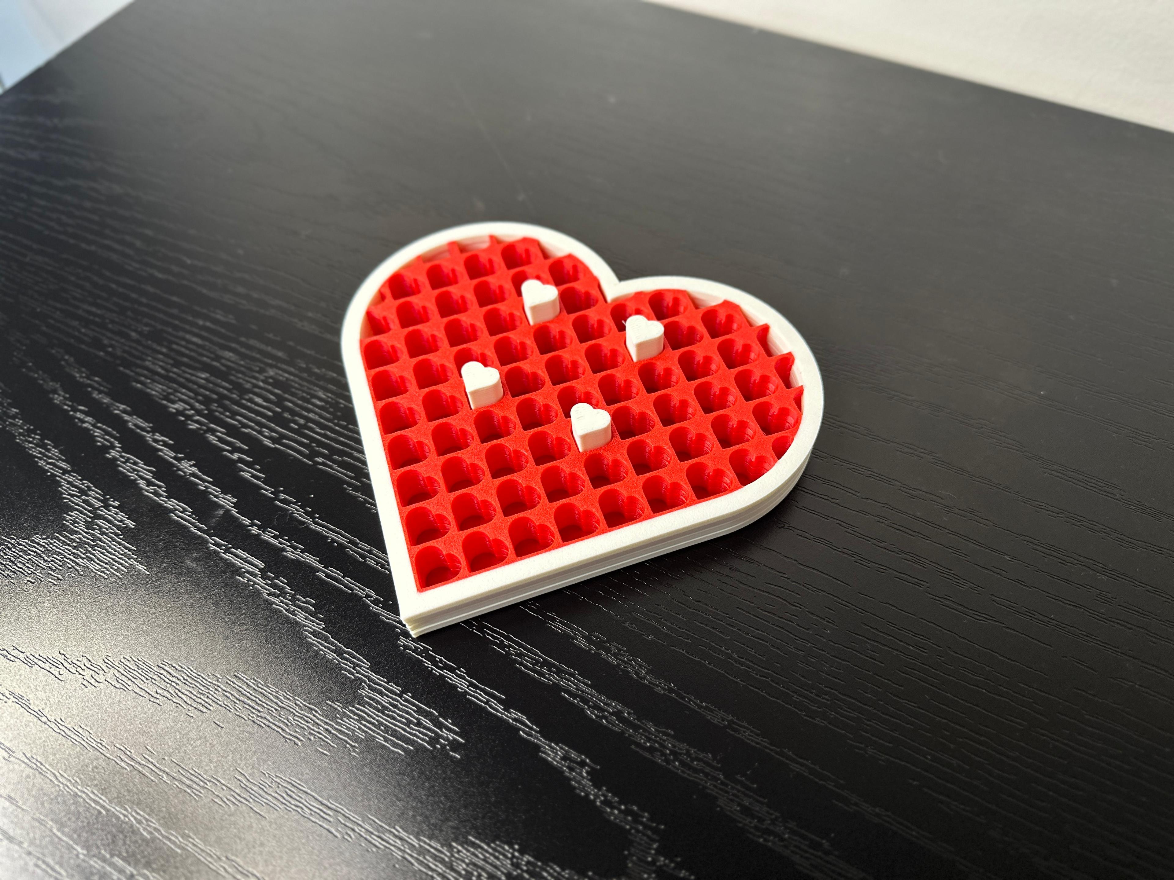 Heart Shaped - Patterned Coasters 3d model