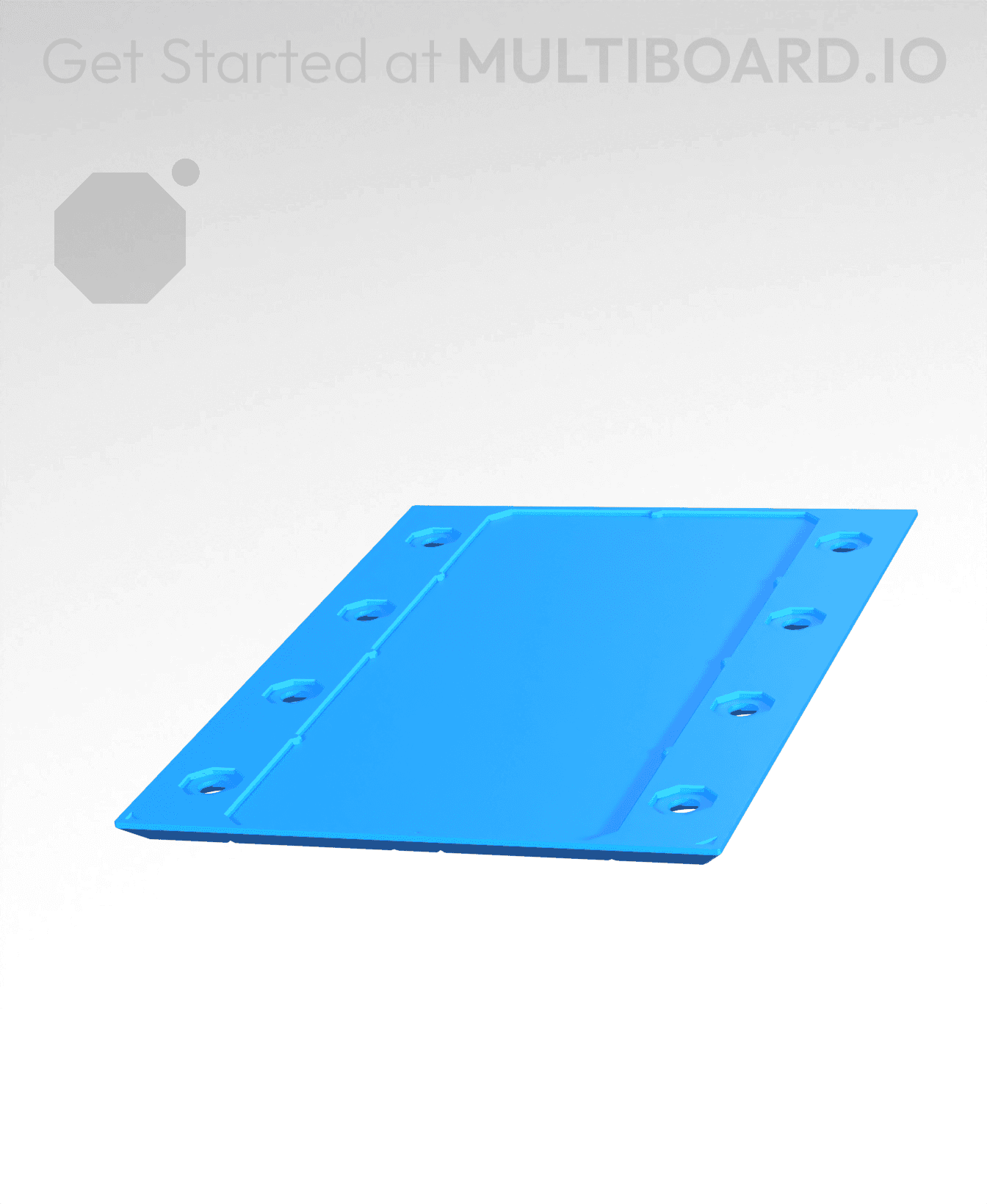 3x4 - Plain - Simple Drawer Stacking Plate 3d model