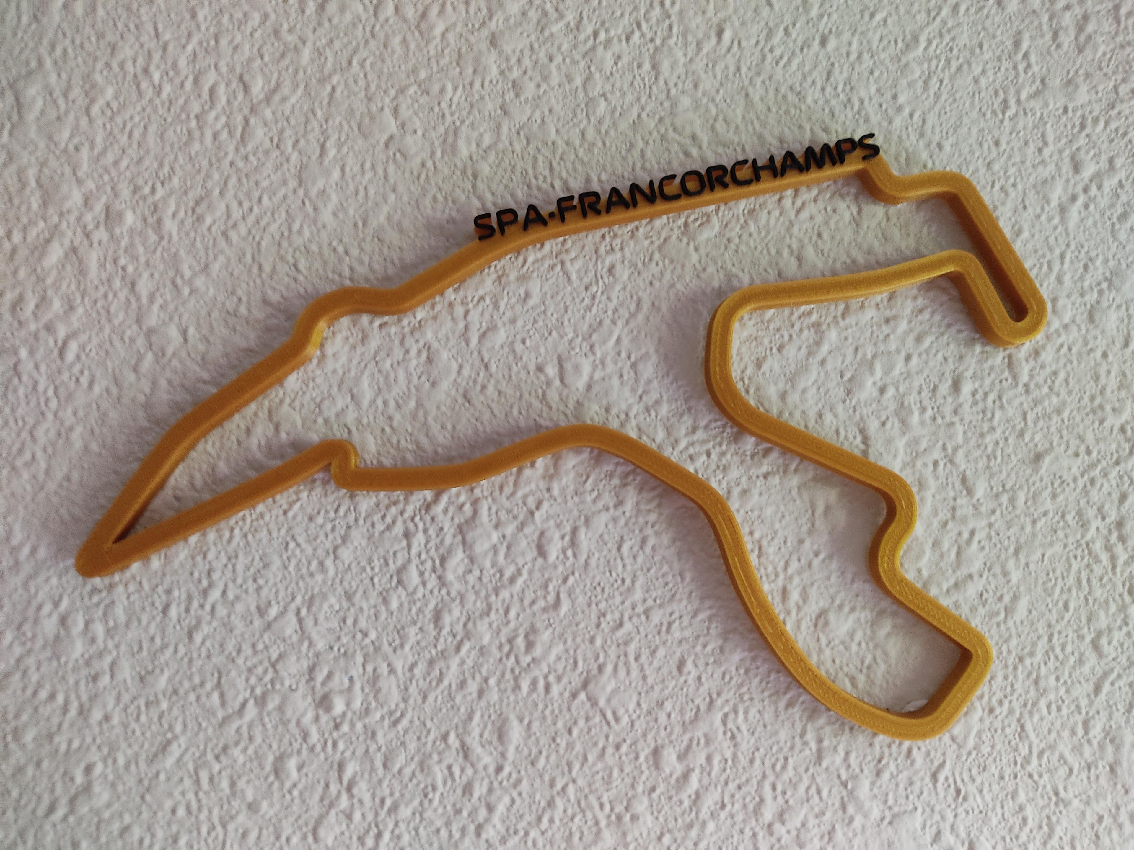 Spa-Francorchamps circuit with F1 typography 3d model