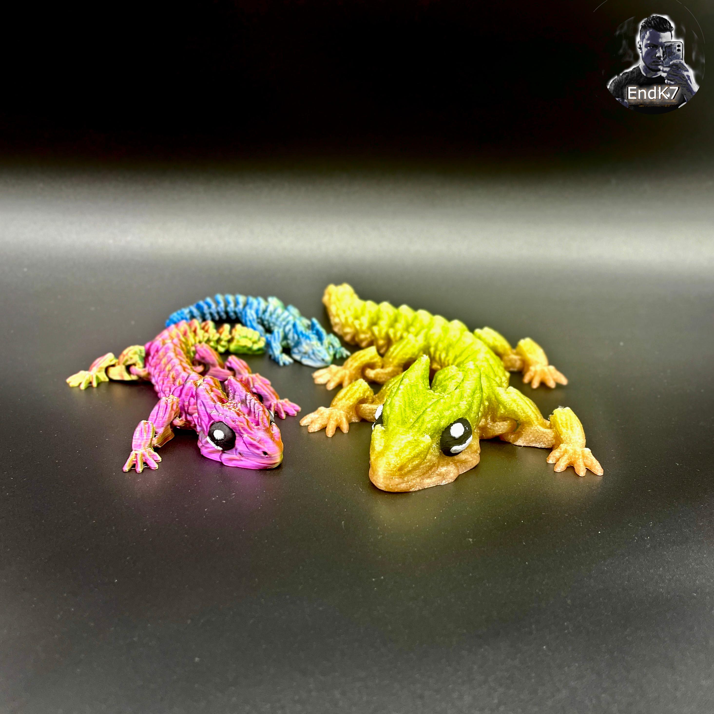 Little Grass Dragon - Articulated - Print in Place - Flexi - No Supports - Fantasy 3d model