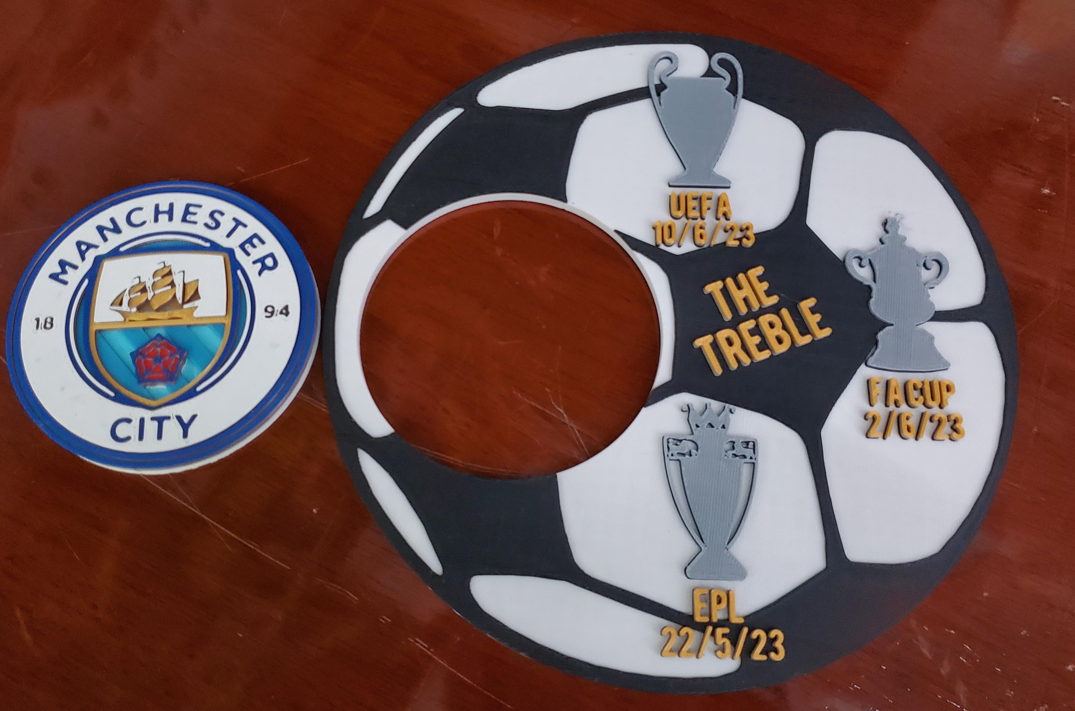 The Treble Plaque - Manchester City 3d model