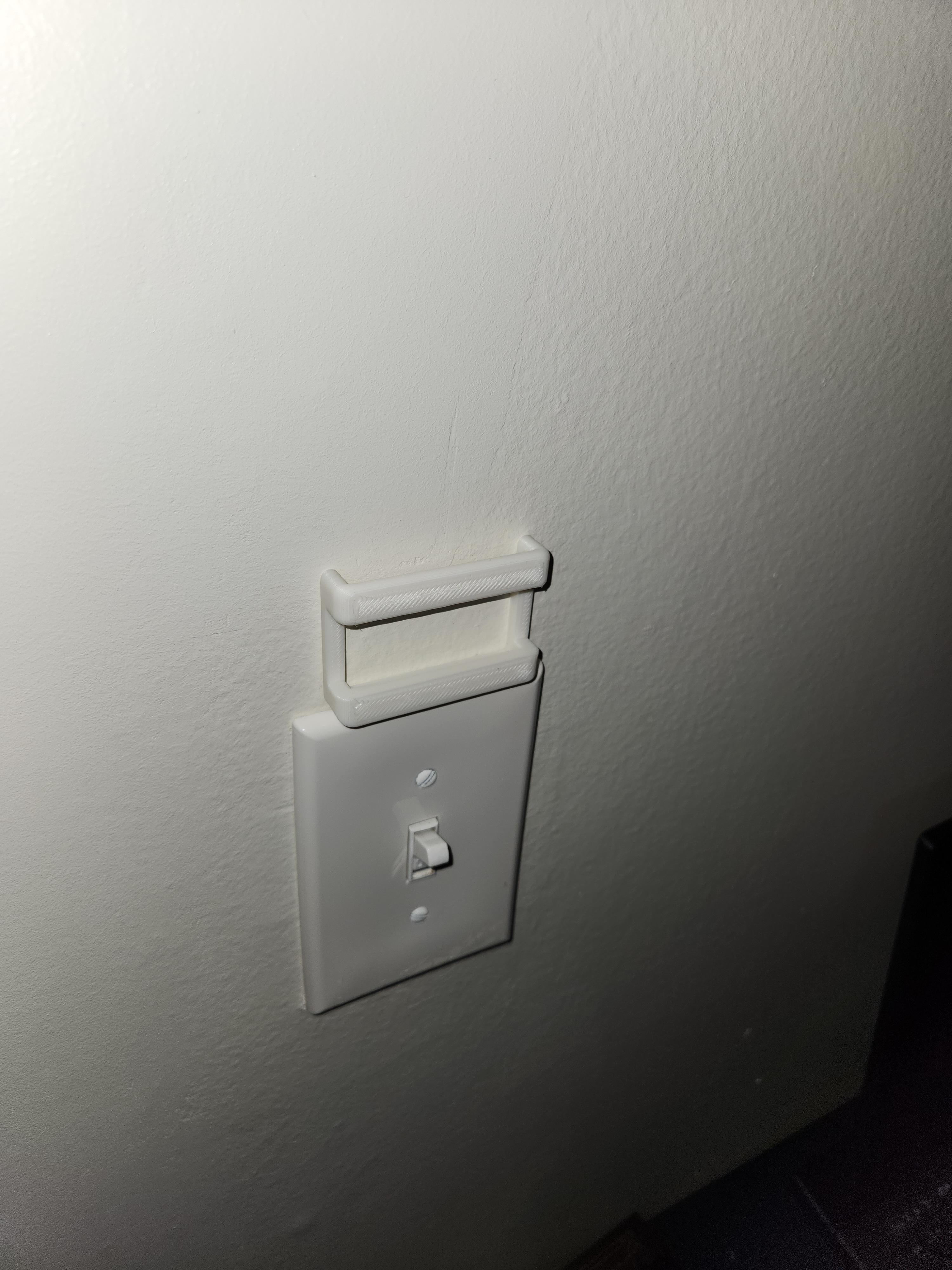 LED Remote Holder - Light Switch Cover Attachments - Top and Side 3d model