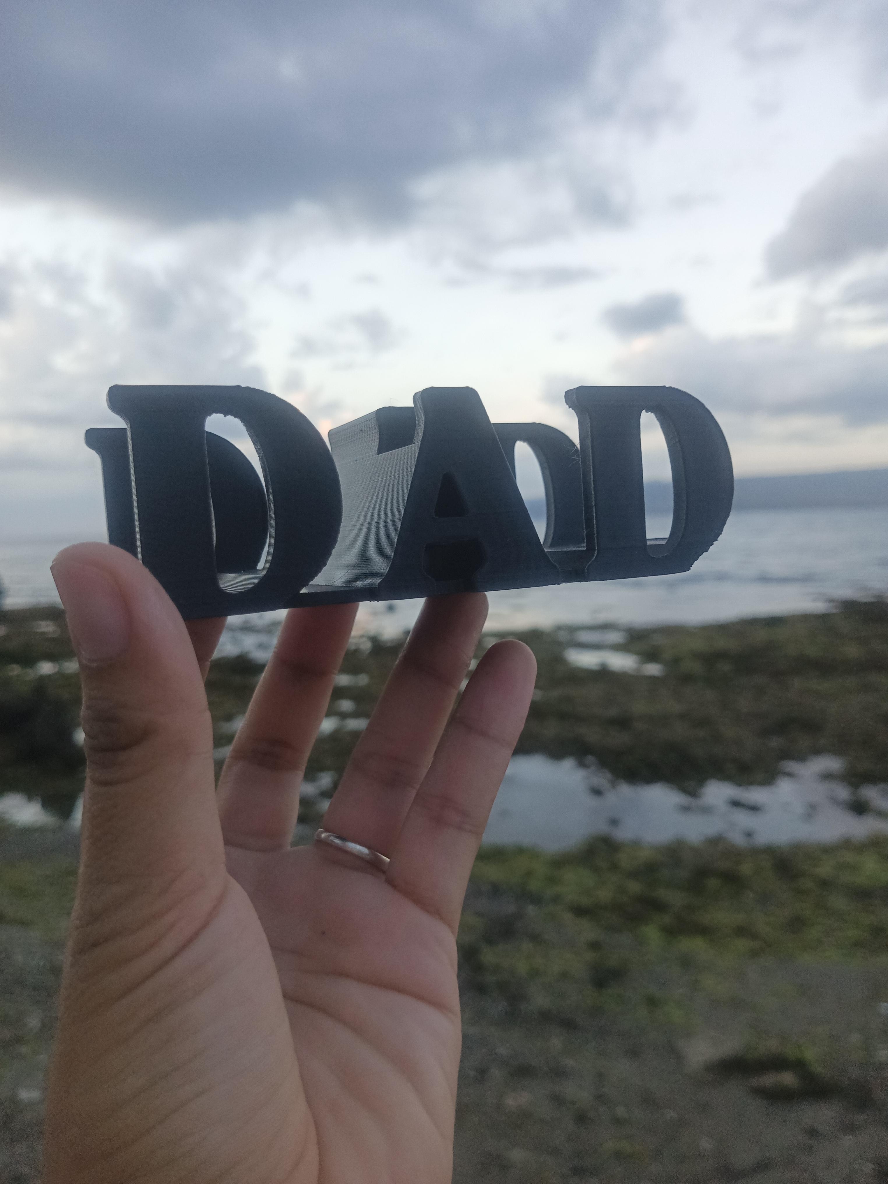 Dad Father's Day Eyeglasses Holder 3d model