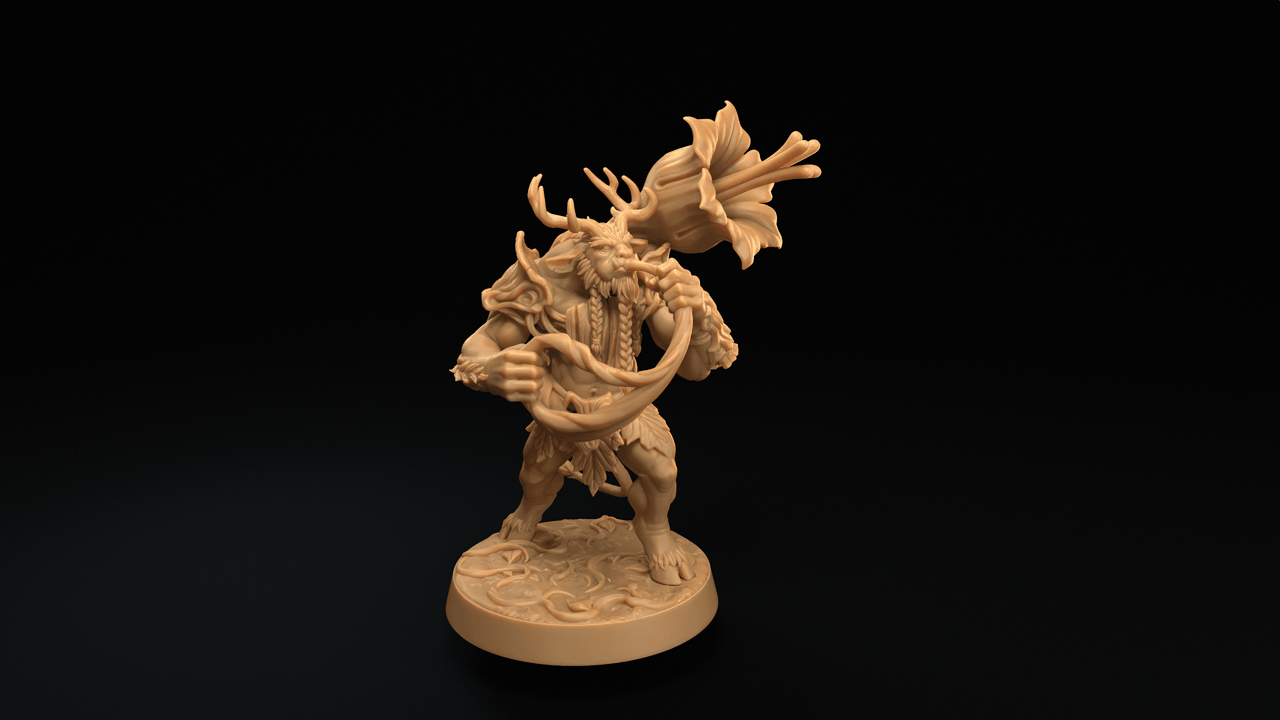 Forestfolk Command Group with Spear 3d model