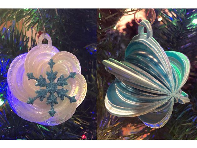 Festive Christmas Ornaments 4 3d model