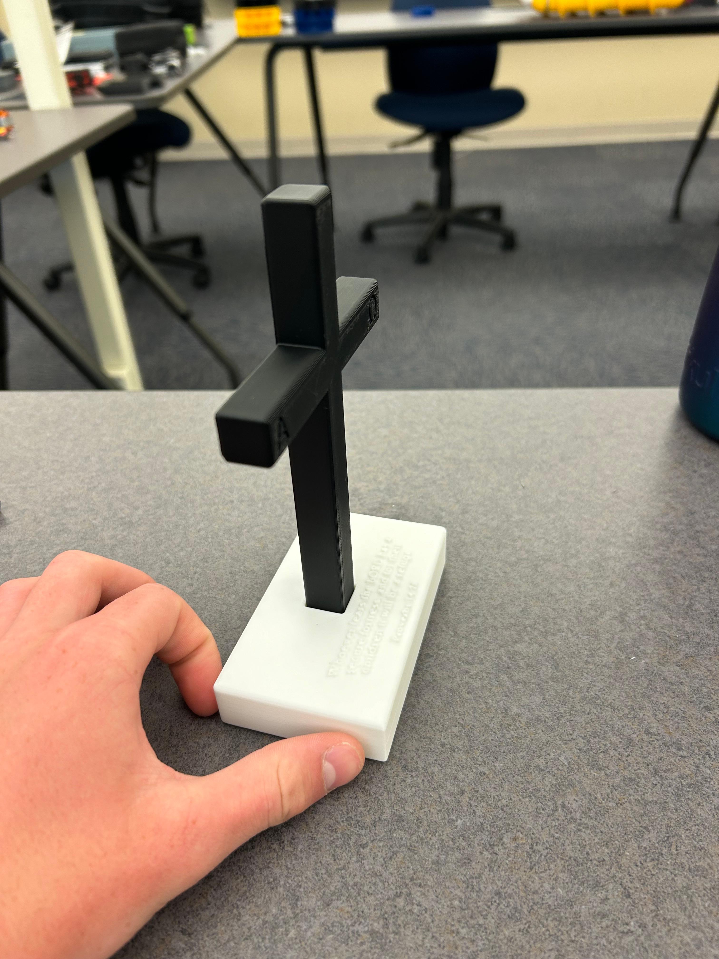 Alpha and Omega Cross with Base 3d model