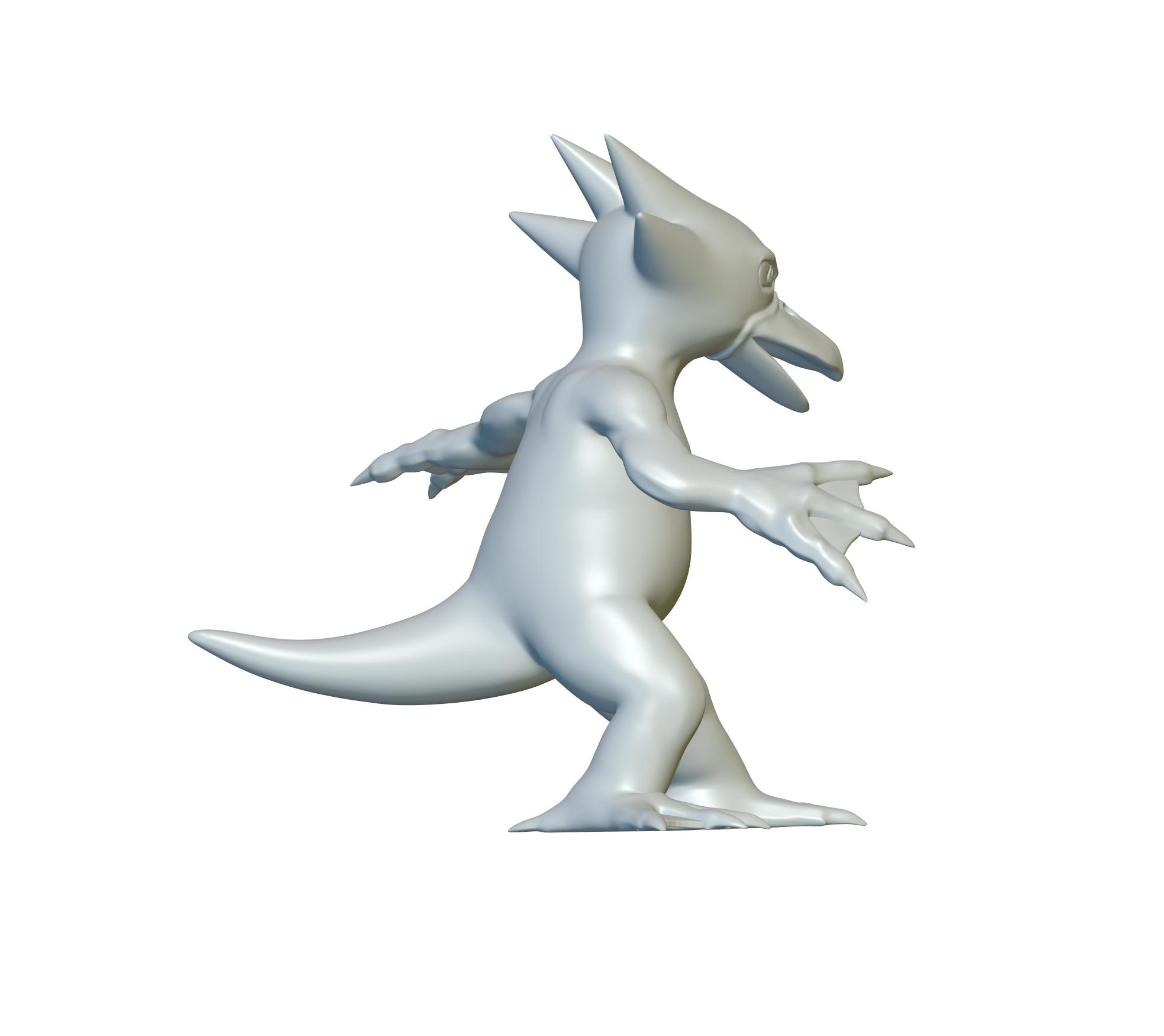 Pokemon Golduck #55 - Optimized for 3D Printing 3d model