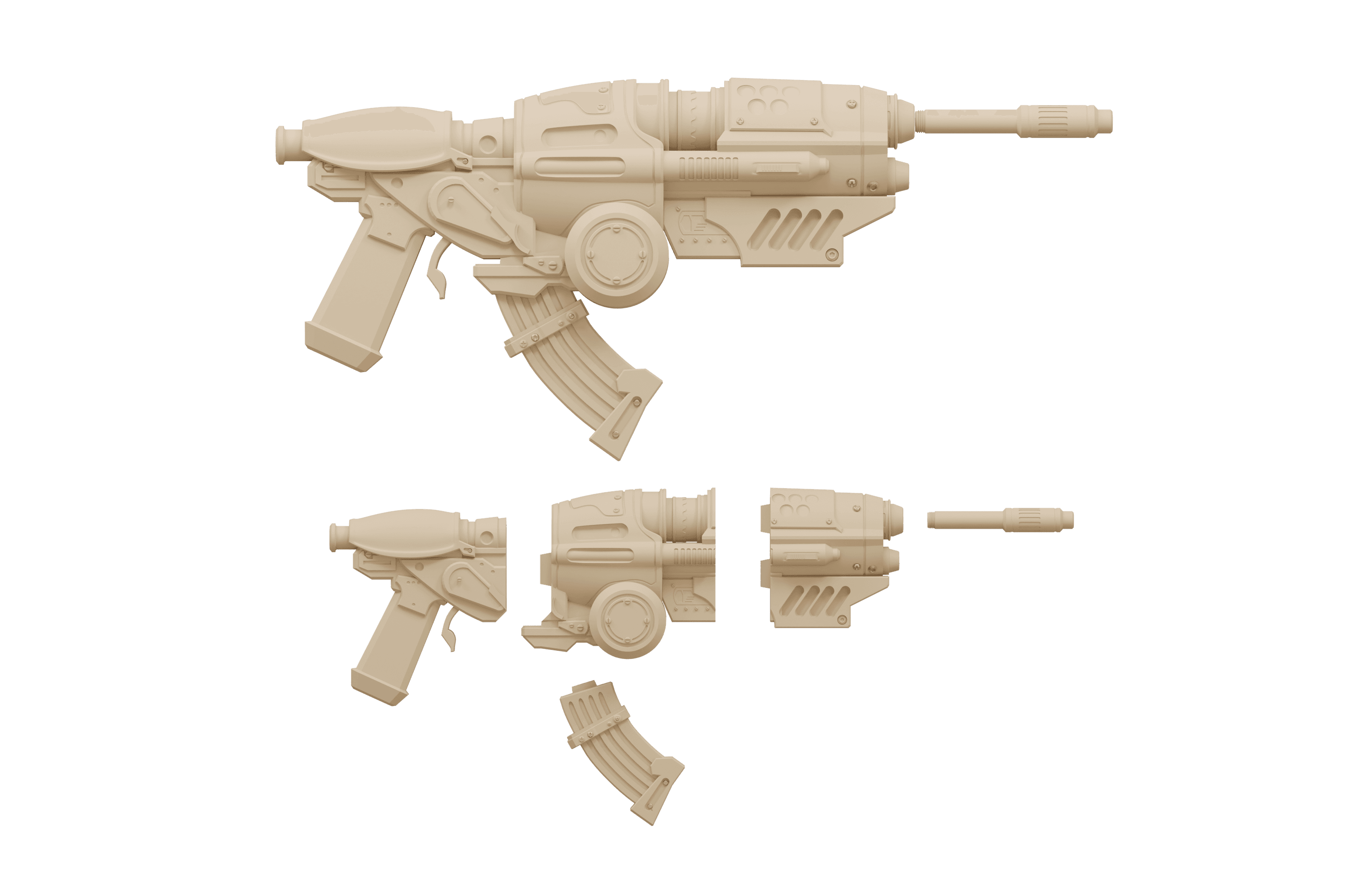 Hammer Burst Rifle Gears of War 3d model