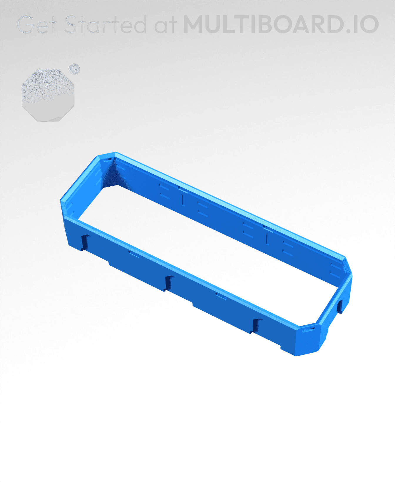 3x1x0·5 - Topped Multipoint Rail - Pop-In Bin Extension 3d model