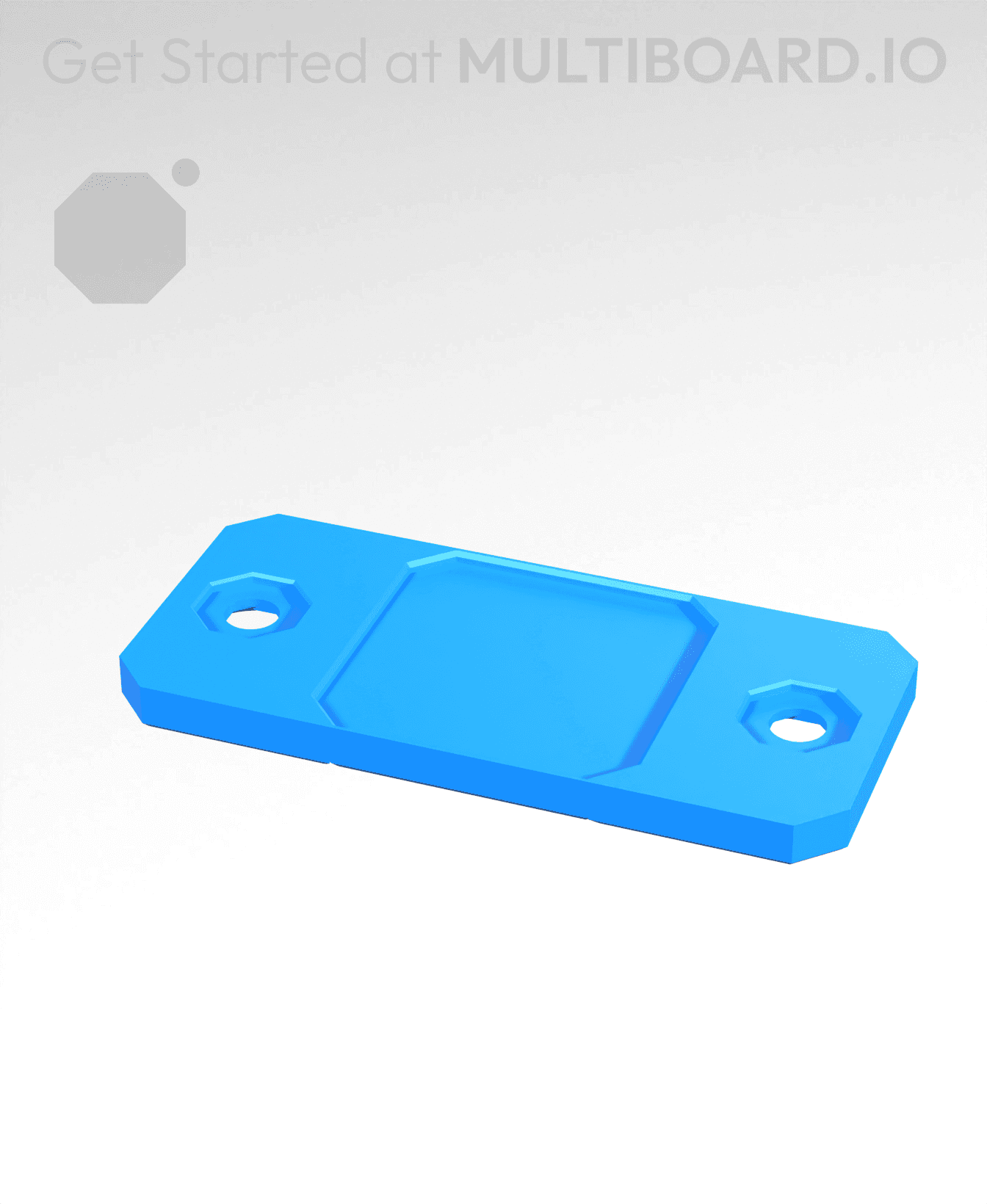 2x1 - Plain - Stacking Plate 3d model