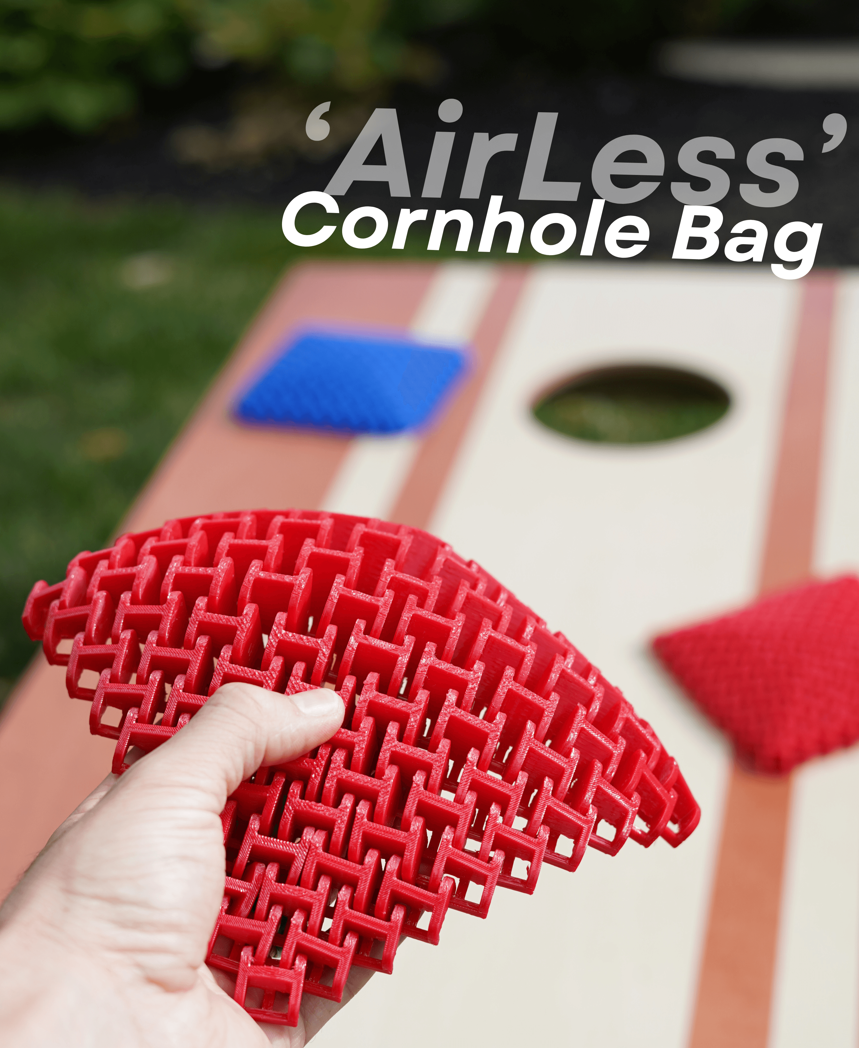 Airless Cornhole Bag - The original 'Full Size' beanless beanbag 3d model