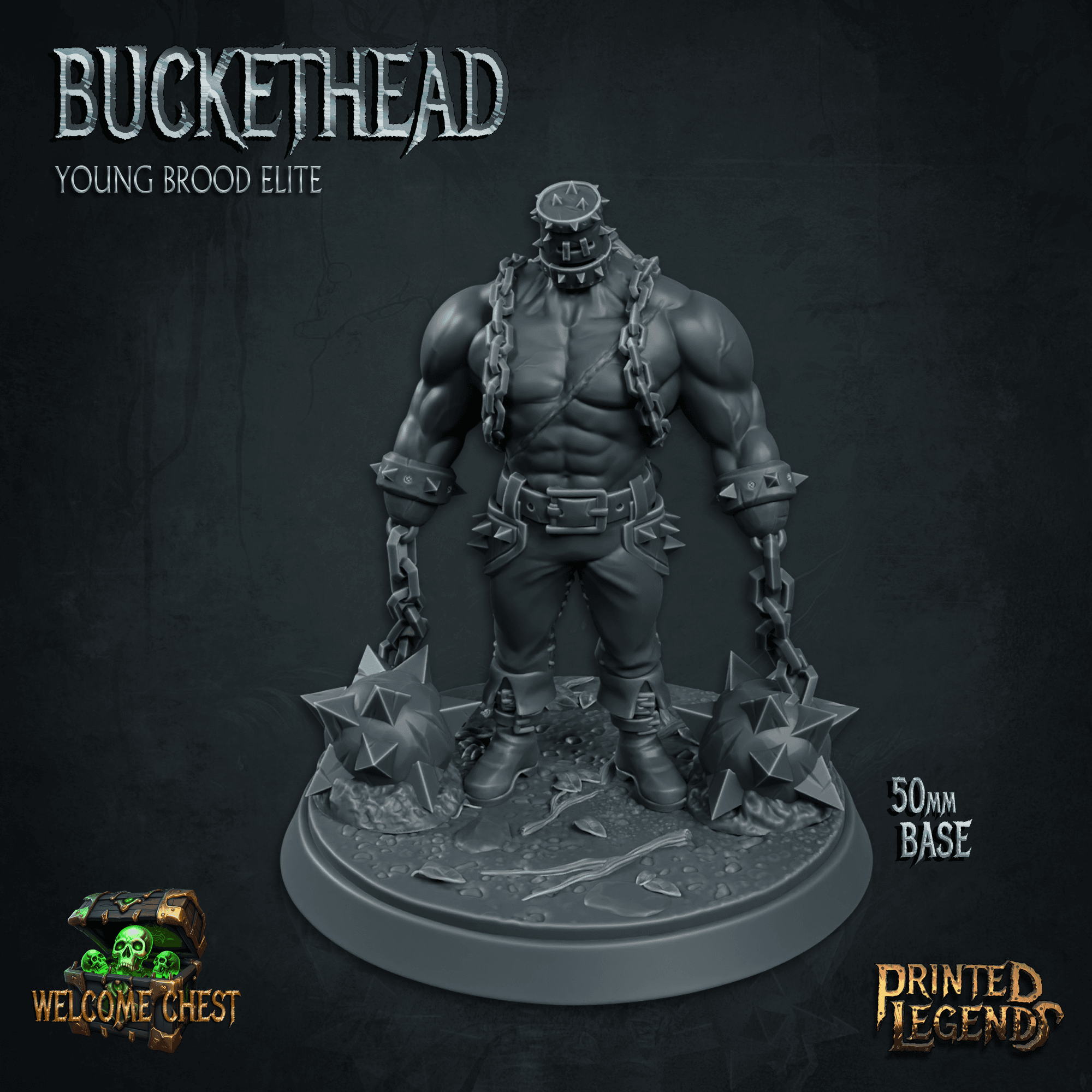 Buckethead 01 (50mm Base) 3d model