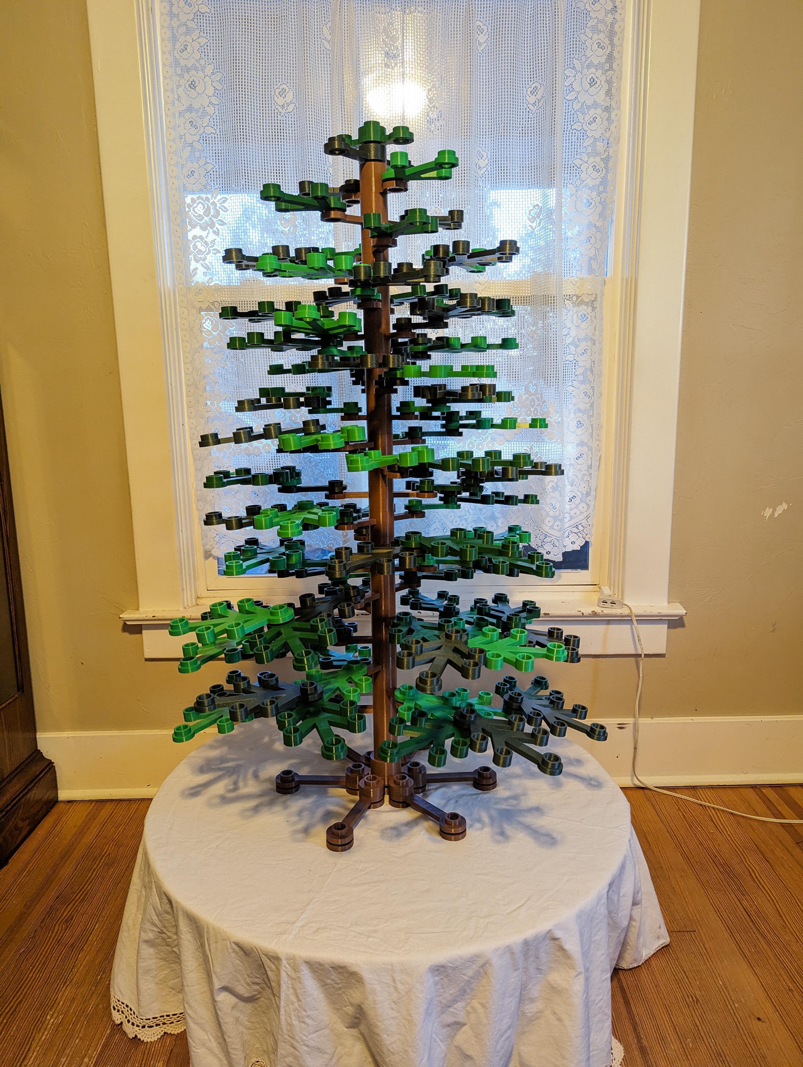 Lego Inspired Christmas Tree Full Size 3d model