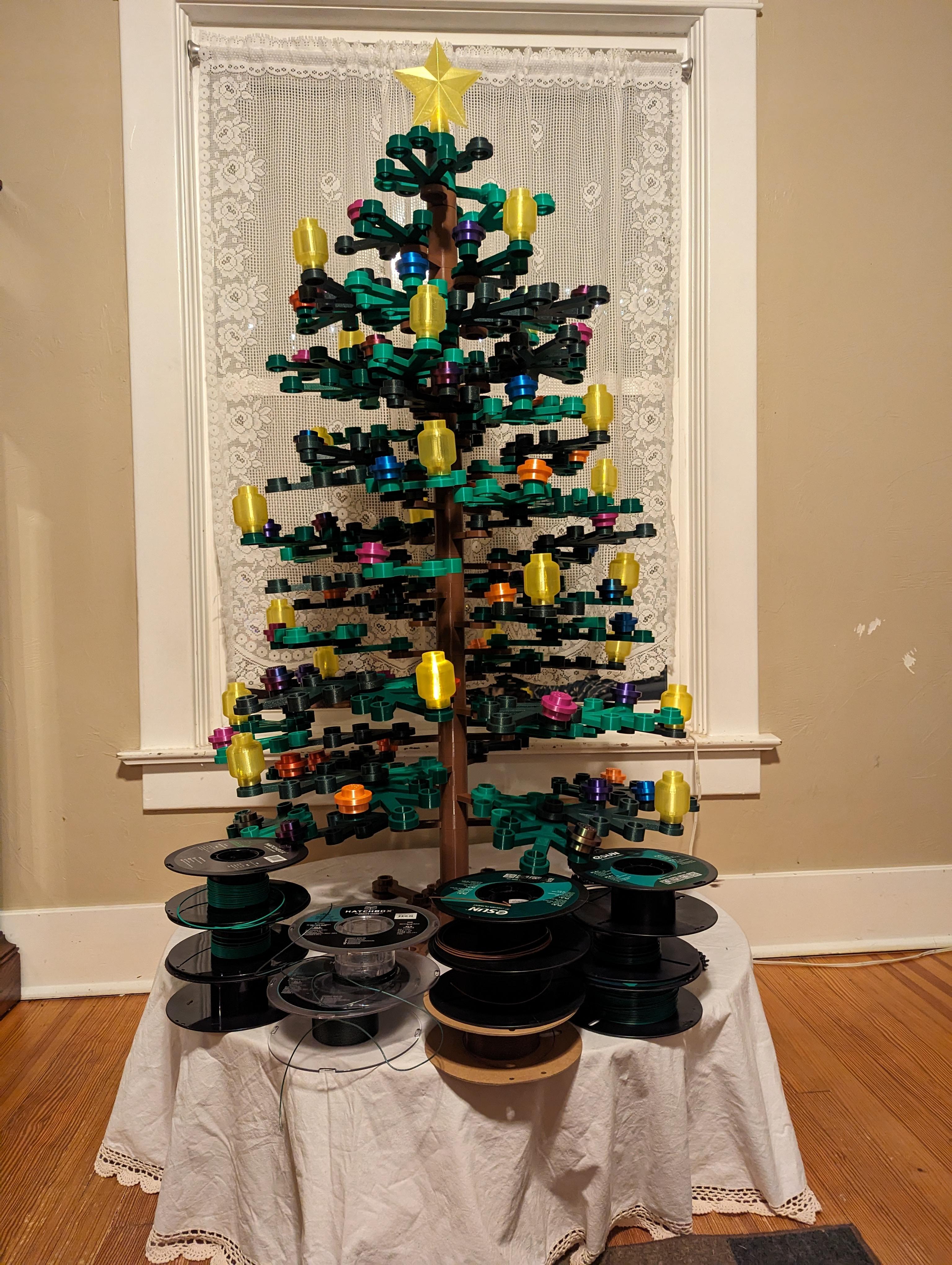 Lego Inspired Christmas Tree Full Size 3d model
