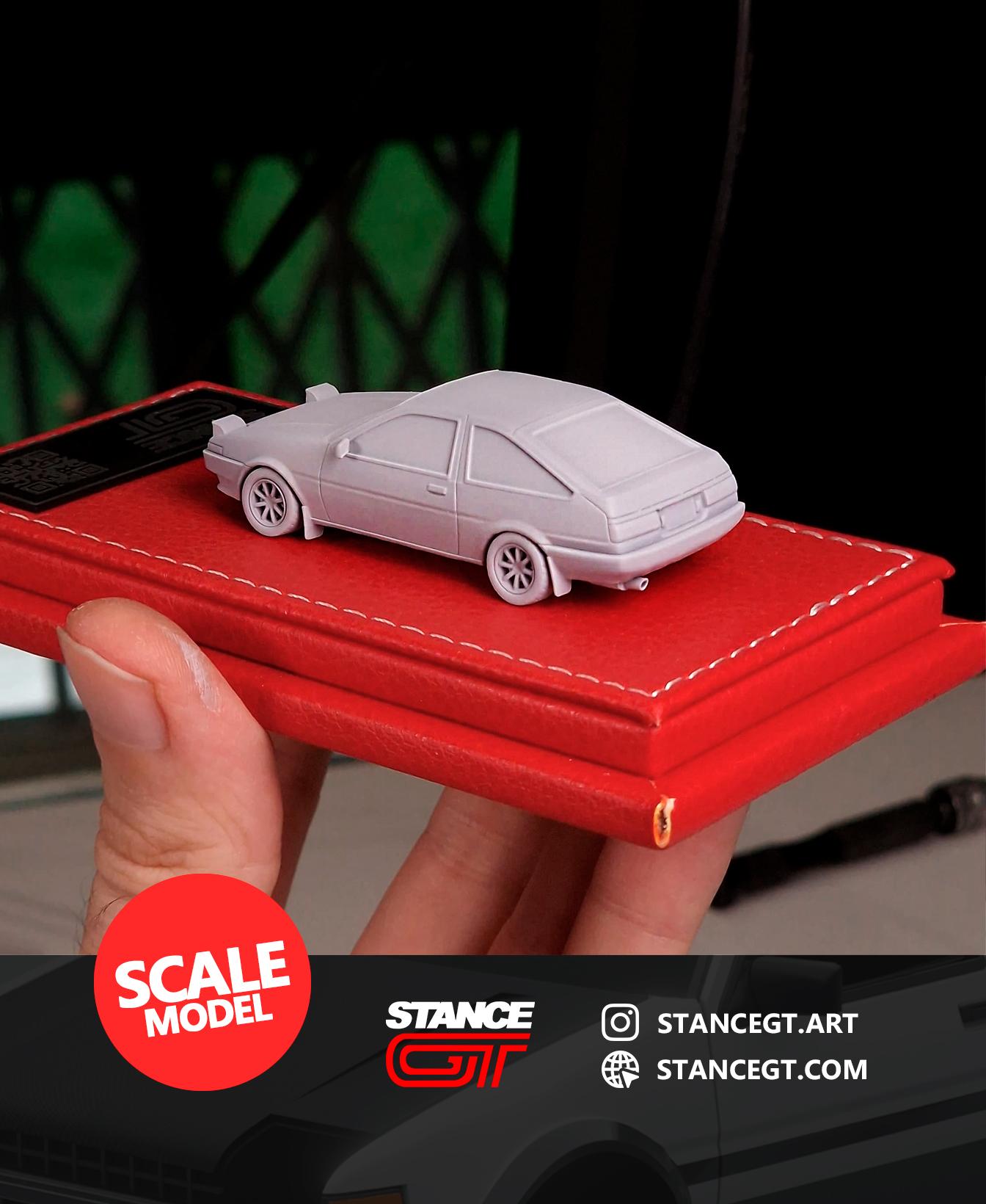 Toyota Corolla AE86 | SCALED 1/64 | Model kit car 3d model