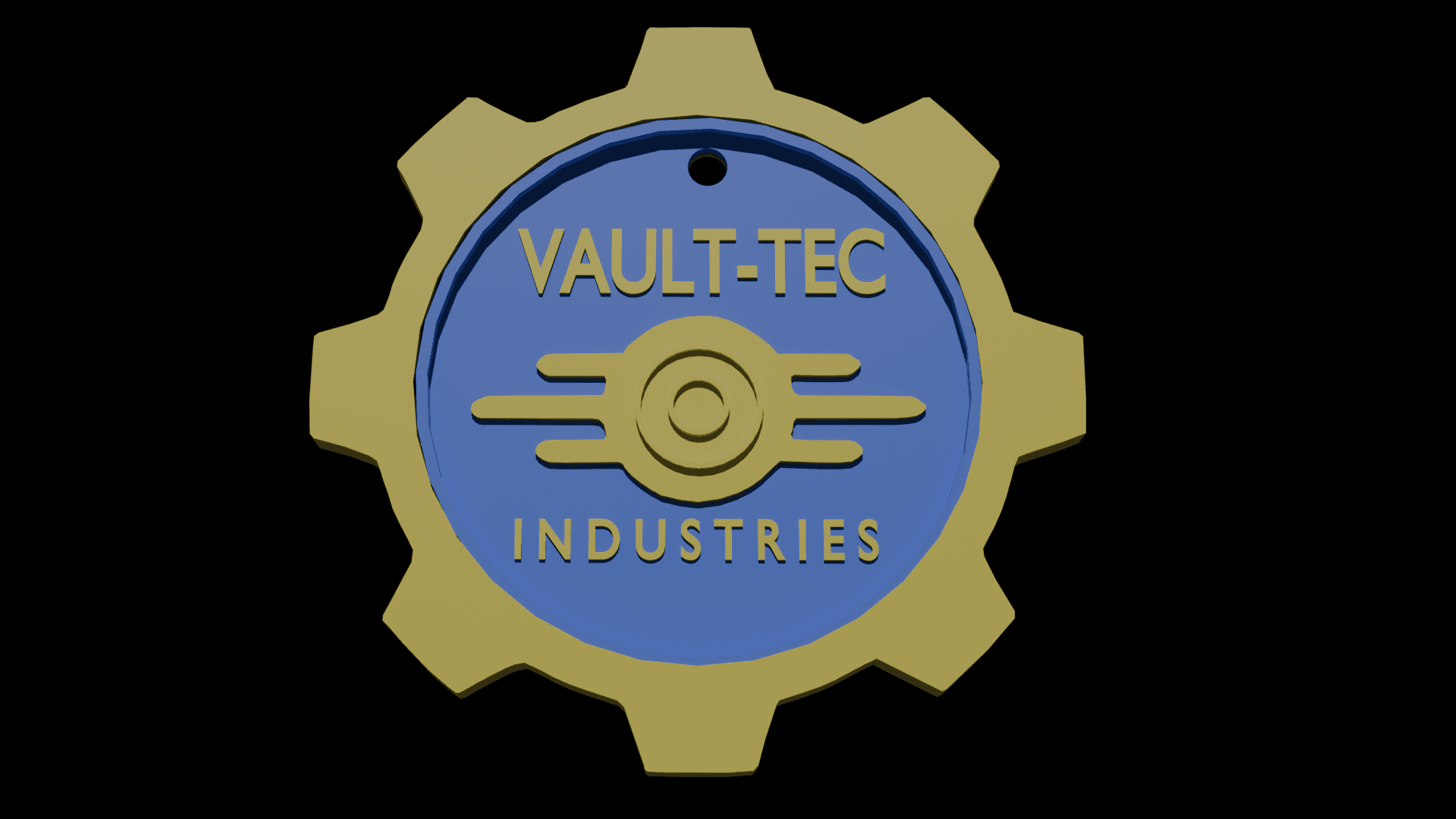 Vault-Tec Logo Keychain/Llavero 3d model