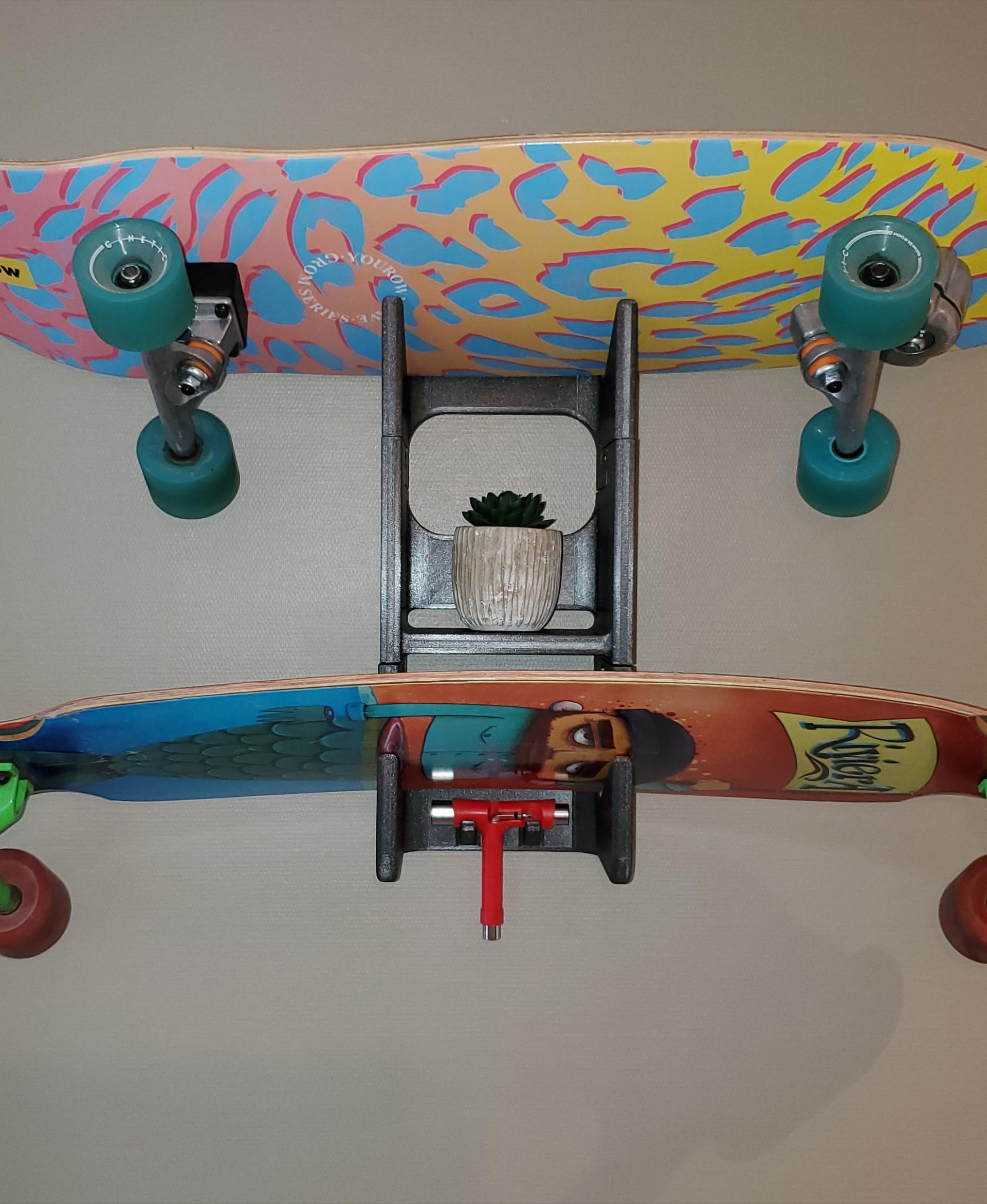 Modular skateboard wall rack  3d model