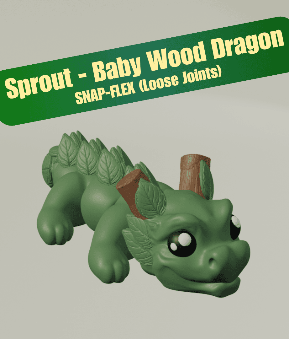 Sprout, Baby Wood Dragon  3d model