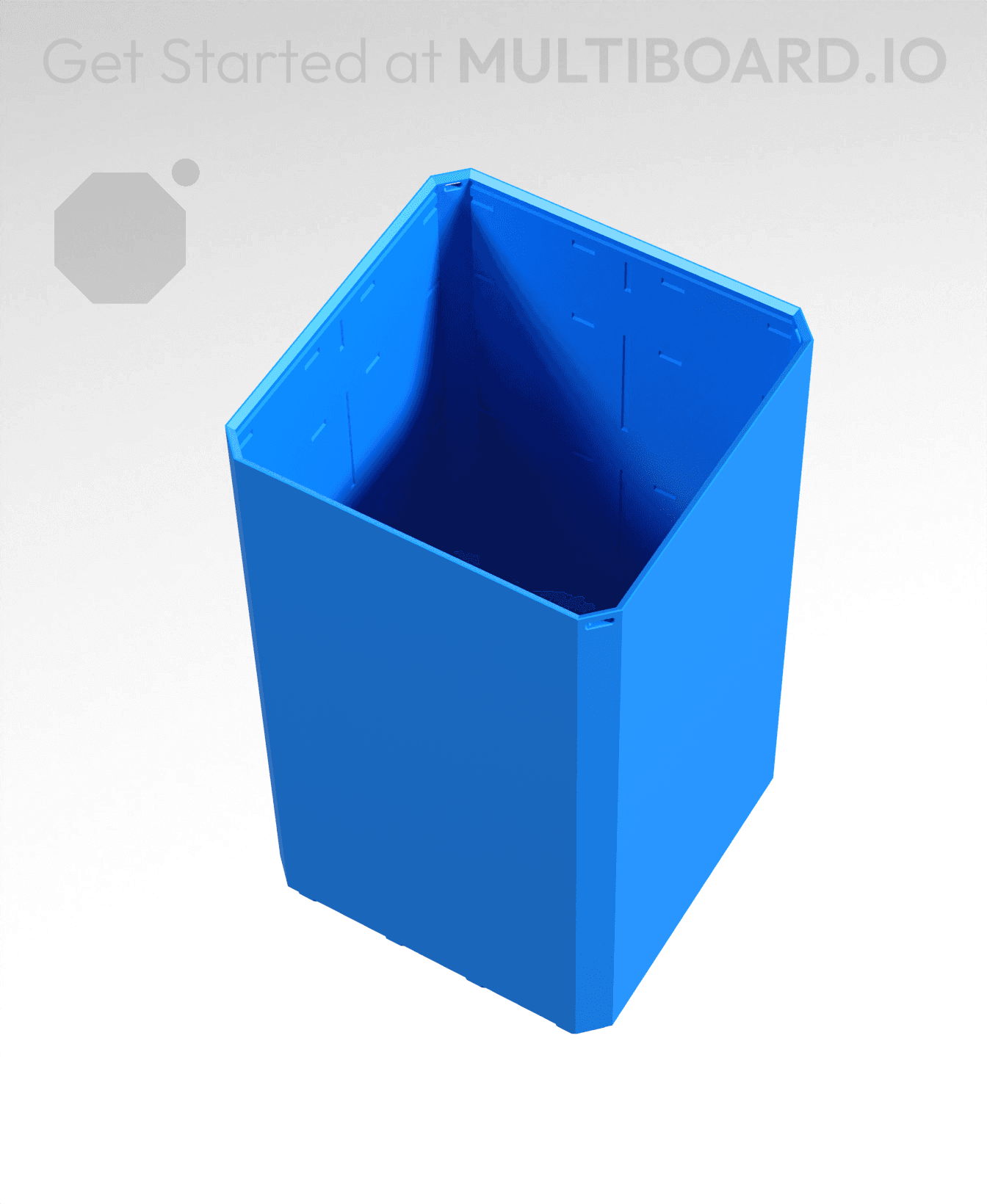 2x2x3.5 - Simple Walls - Universal Click-In Multibin Shell Extension 3d model