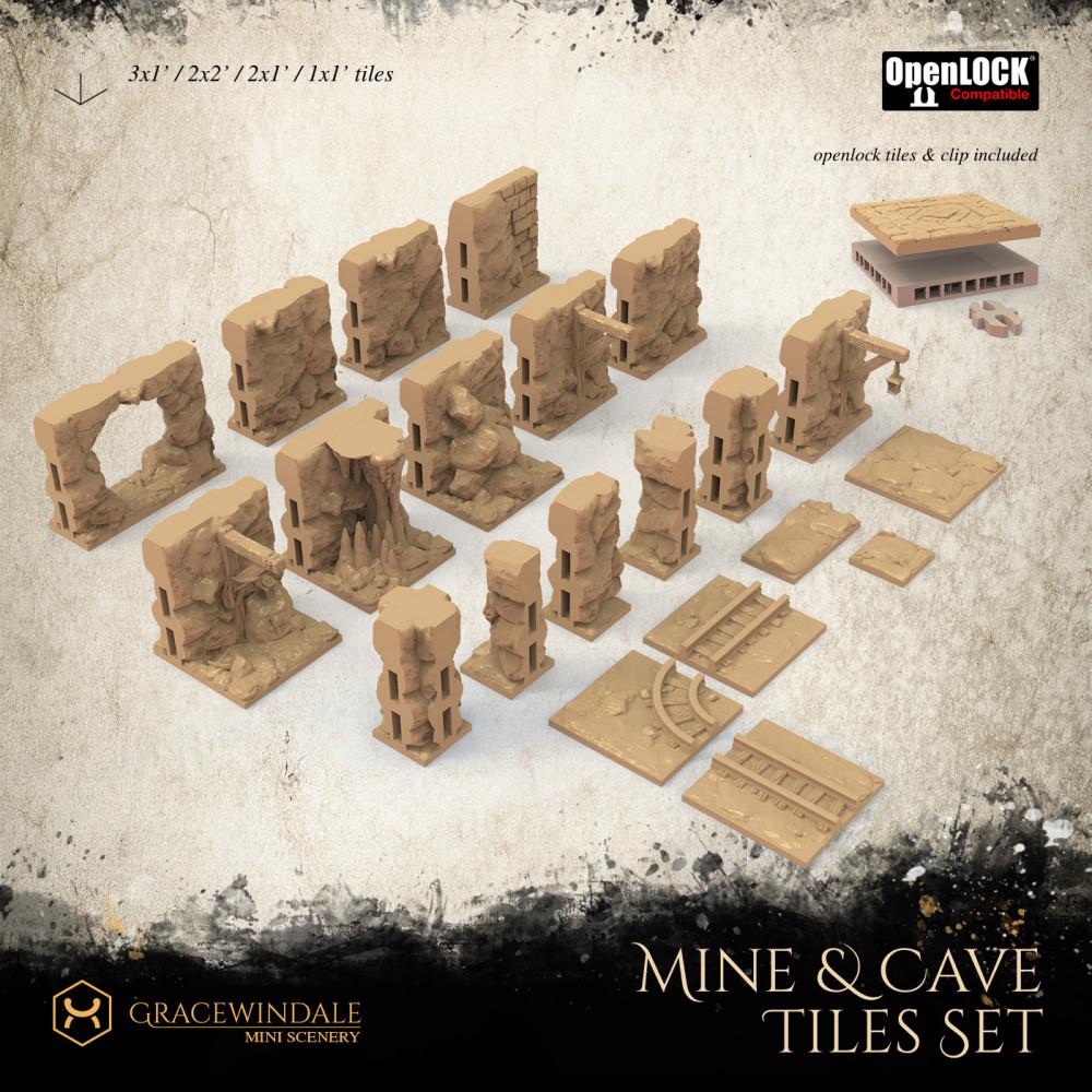 Mine & Cave Tiles Set 3d model