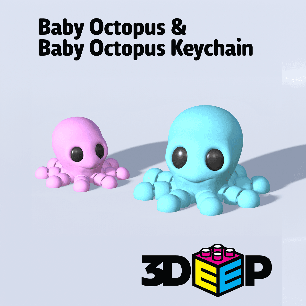 Baby Octopus - Print in place - No supports 3d model