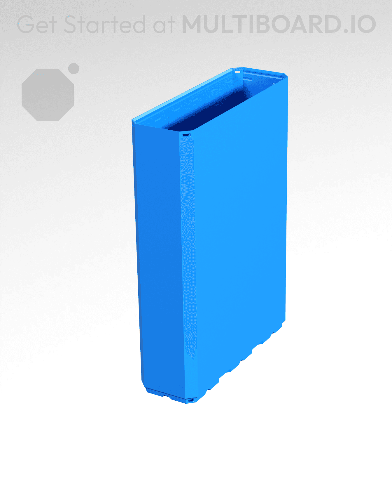 1x3x4 - Simple Walls - Multibin Shell 3d model