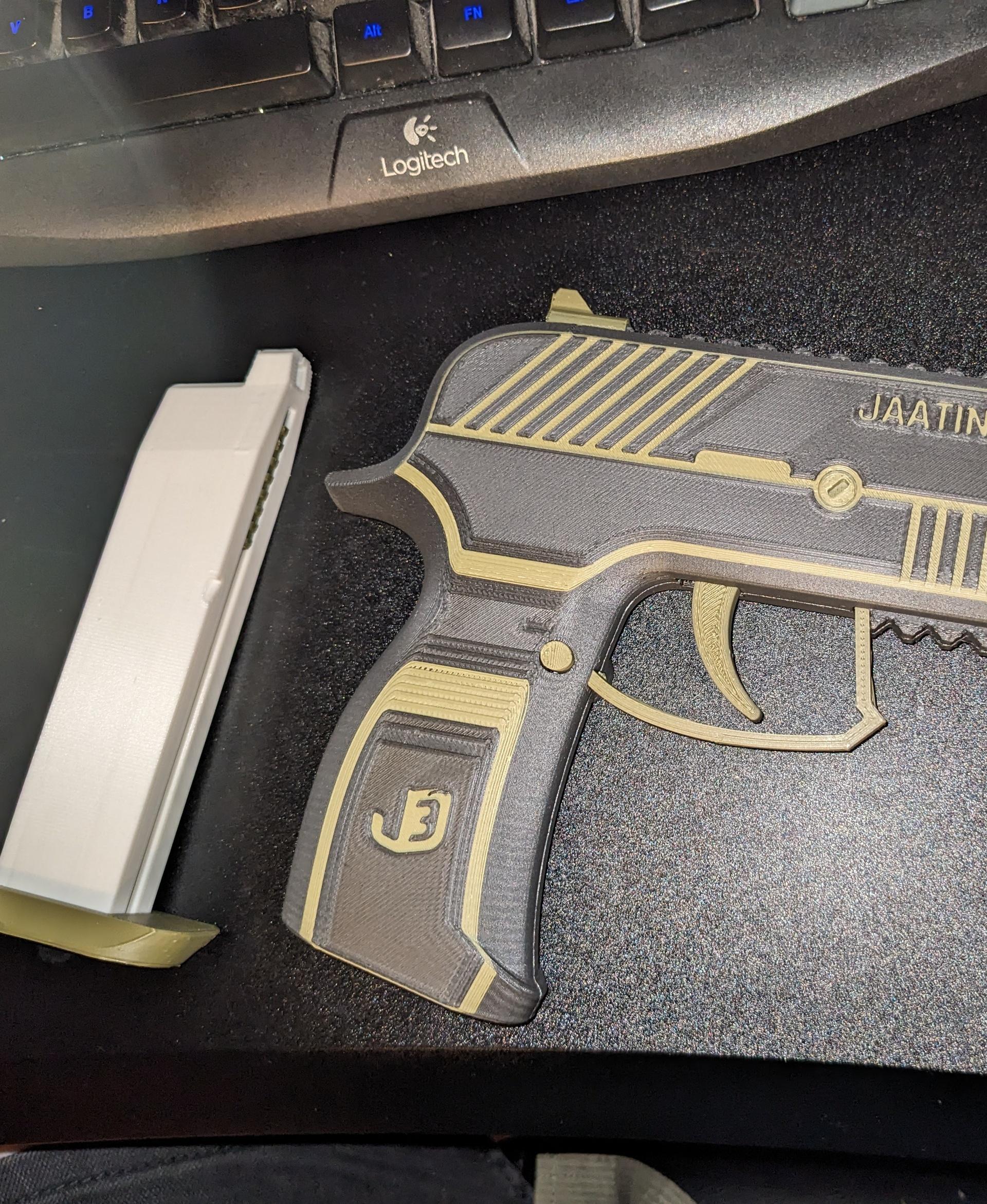 Tickler SA-6 — Fully 3D-printable semi-automatic airsoft pistol 3d model