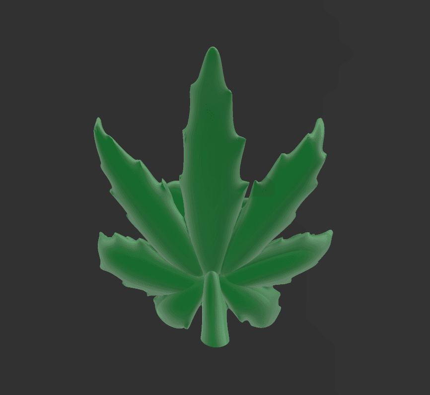 smoking pot leaf 3d model