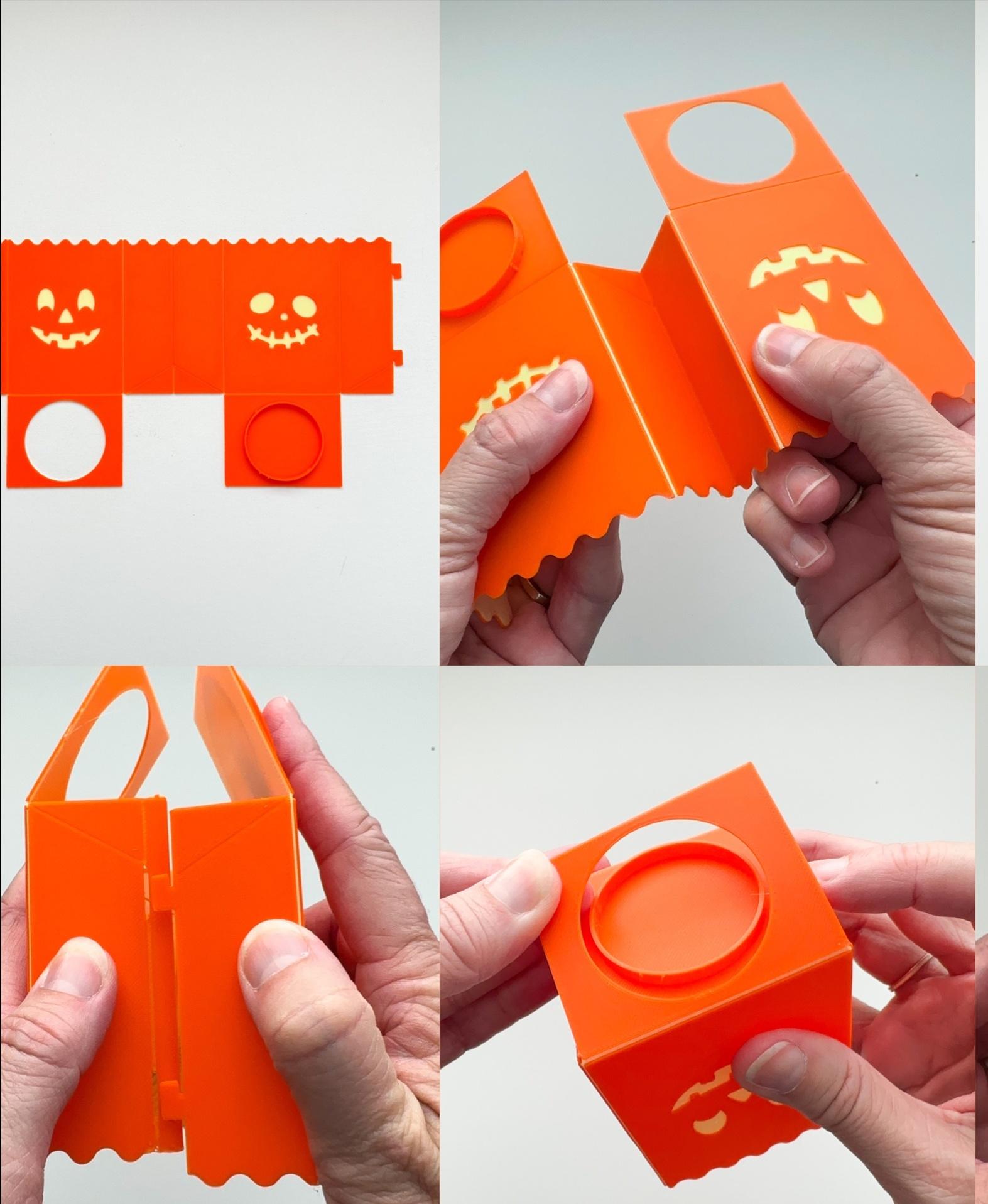 Mini Paper Bag Halloween Laterns (5 Styles) 3d model