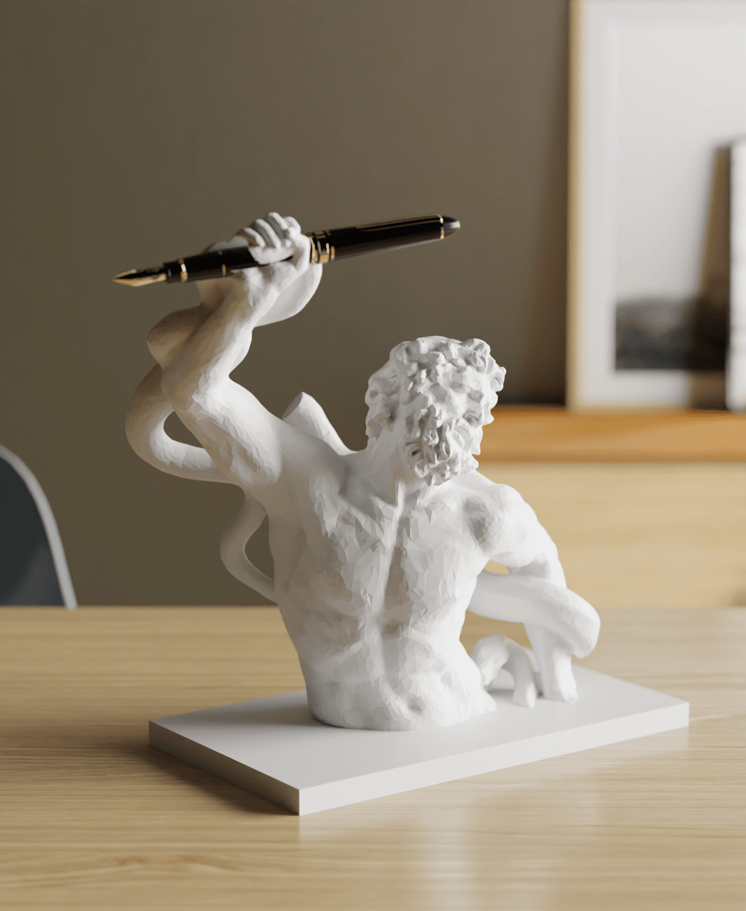 Laocoön Pen Holder: A Fusion of Art and Functionality 3d model
