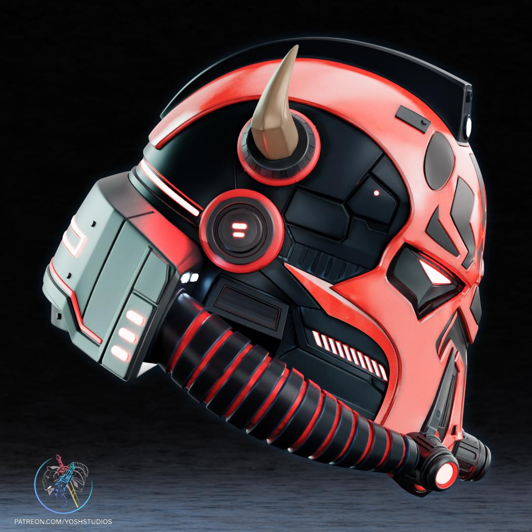 Darth Maul Space Marine Helmet 3D Printer File STL 3d model