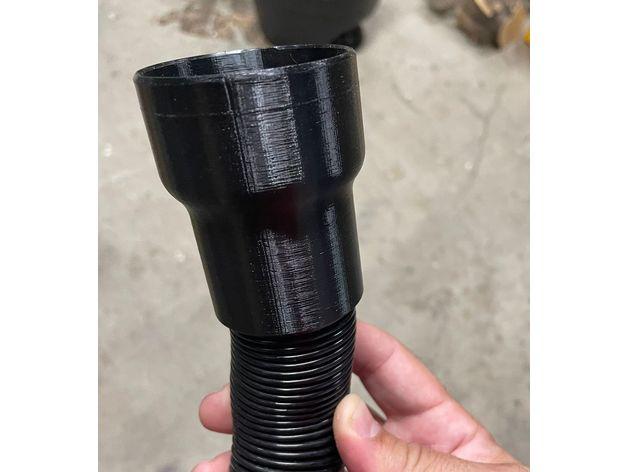 2.5" shop vac (male) to 1.625" (1⅝") threaded hose fitting 3d model