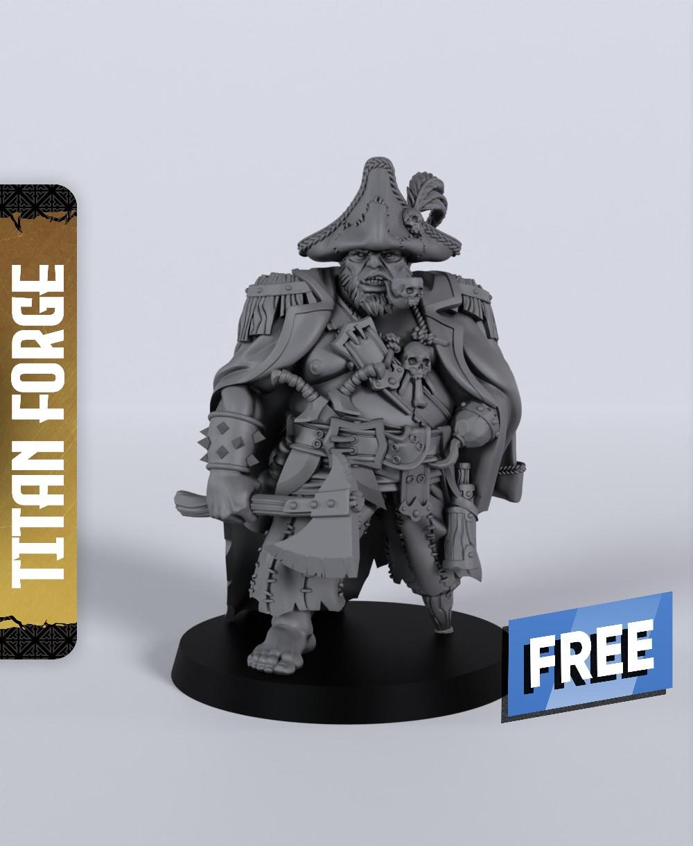 Captain - With Free Dragon Warhammer - 5e DnD Inspired for RPG and Wargamers 3d model