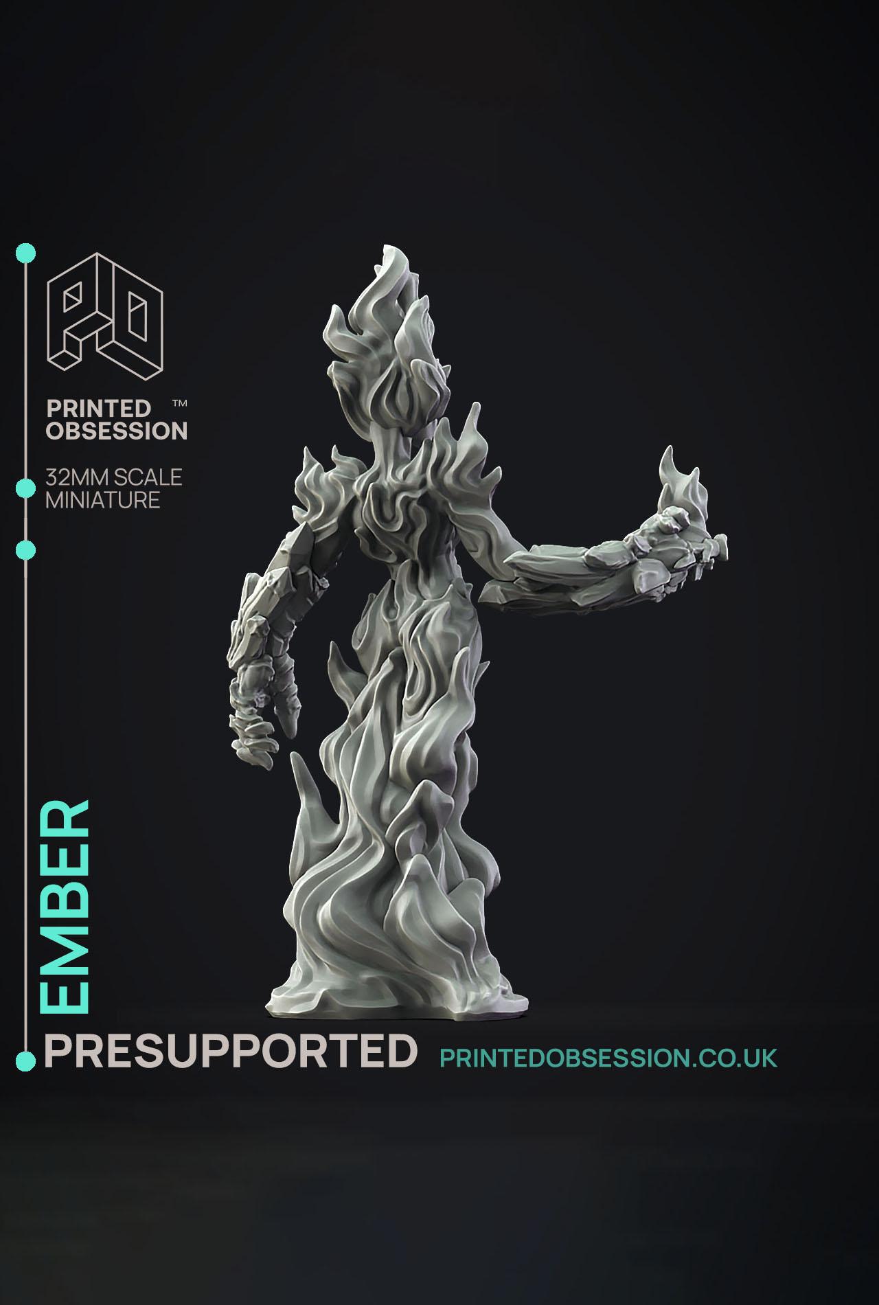 Ember - Dungeon Cleaning Inc - PRESUPPORTED - Illustrated and Stats - 32mm scale			 3d model